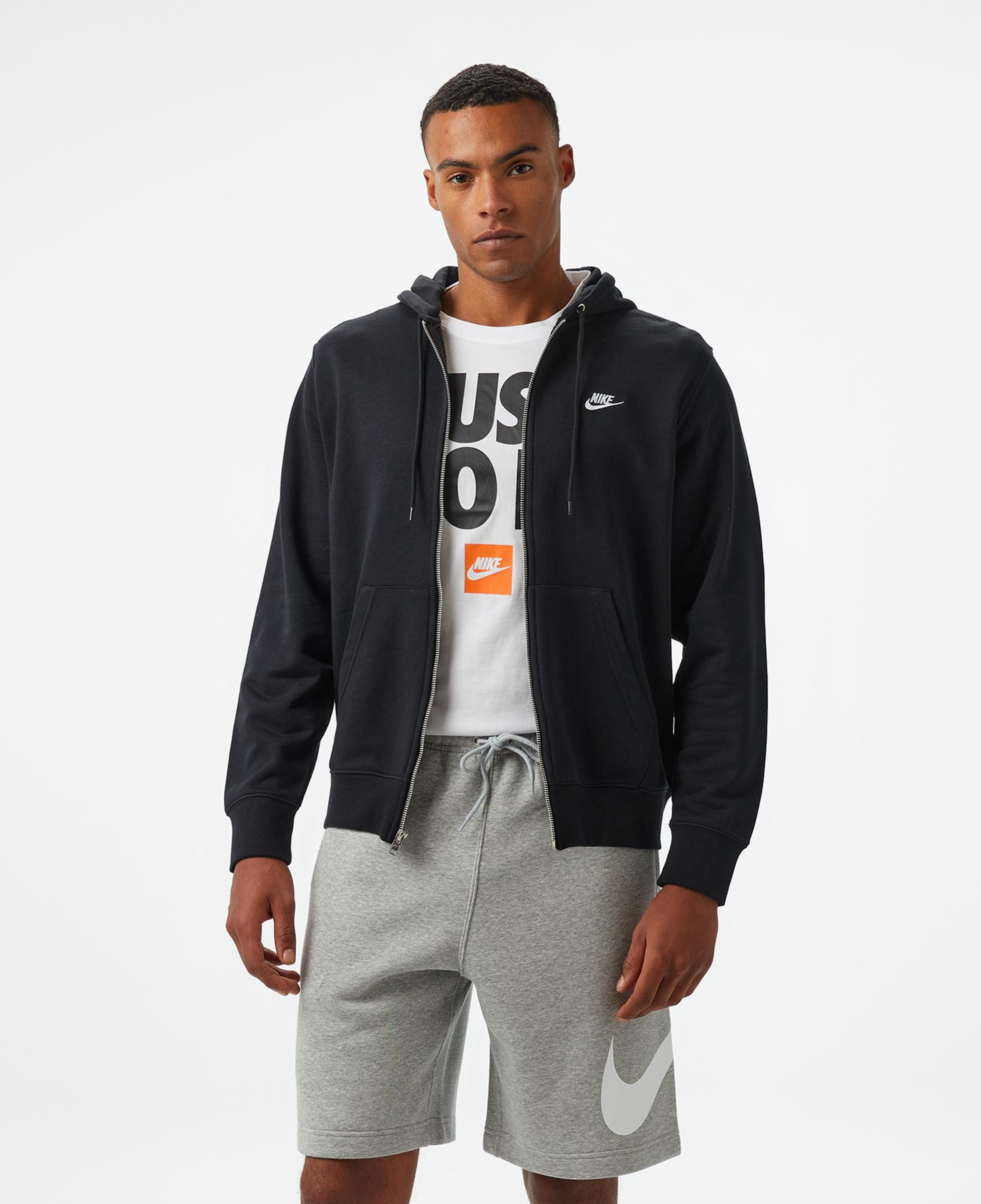 Nike Club Fleece Erkek Siyah Hoodie