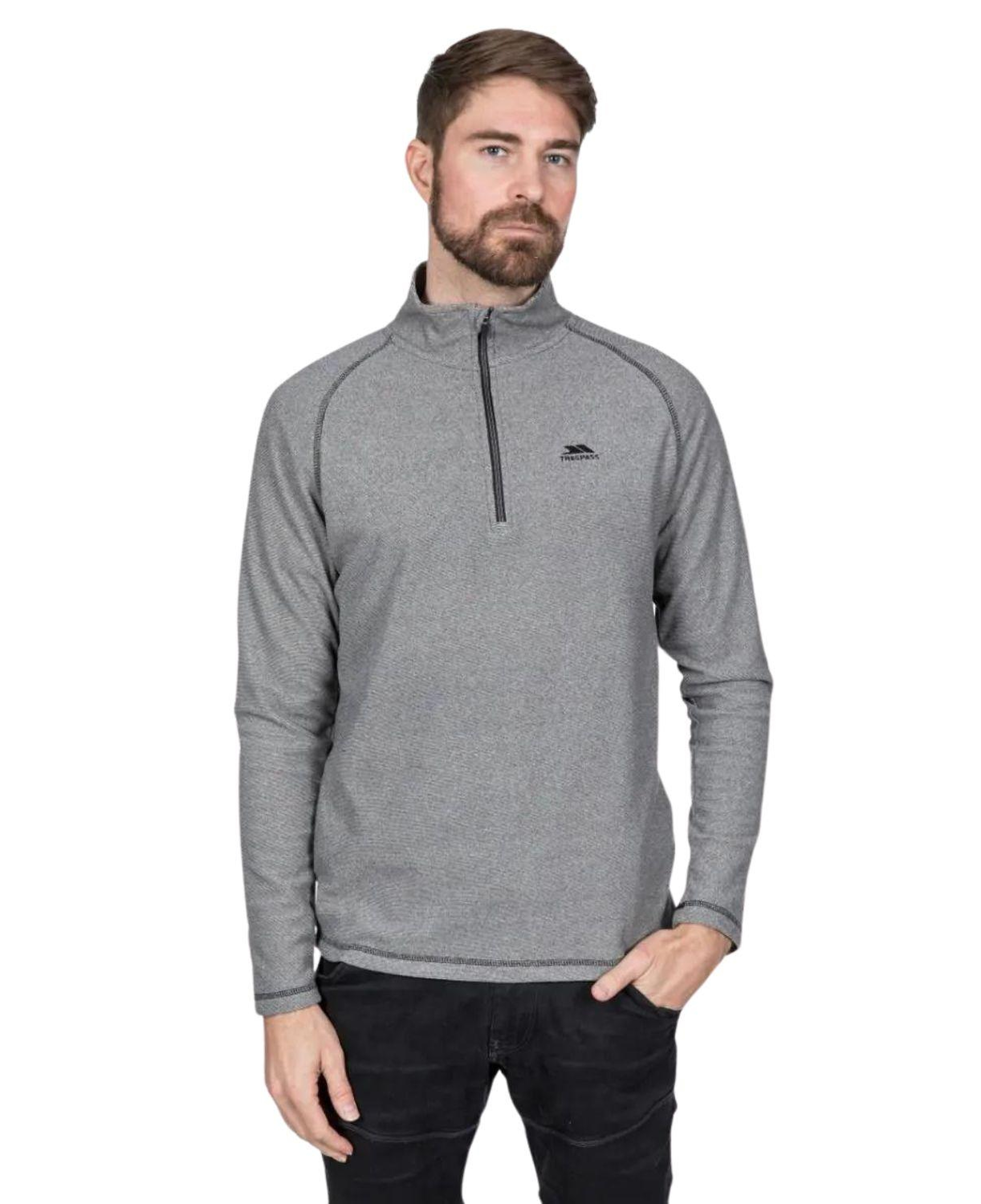 Trespass Keynote - Fleece At100 Erkek Siyah Polar