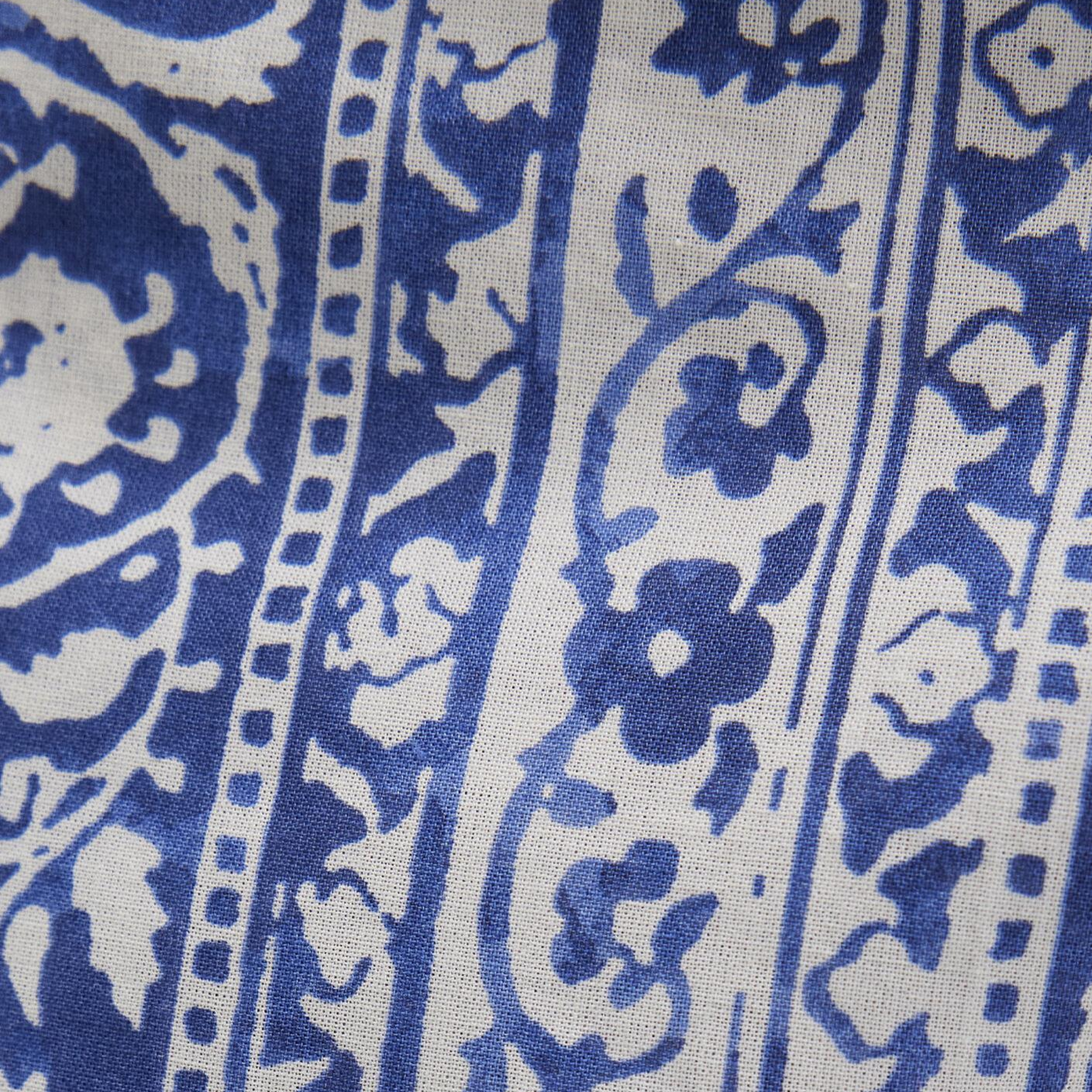 Mavi Bağlama Detaylı Baskılı Lacivert Mini Etek 1310767-91087