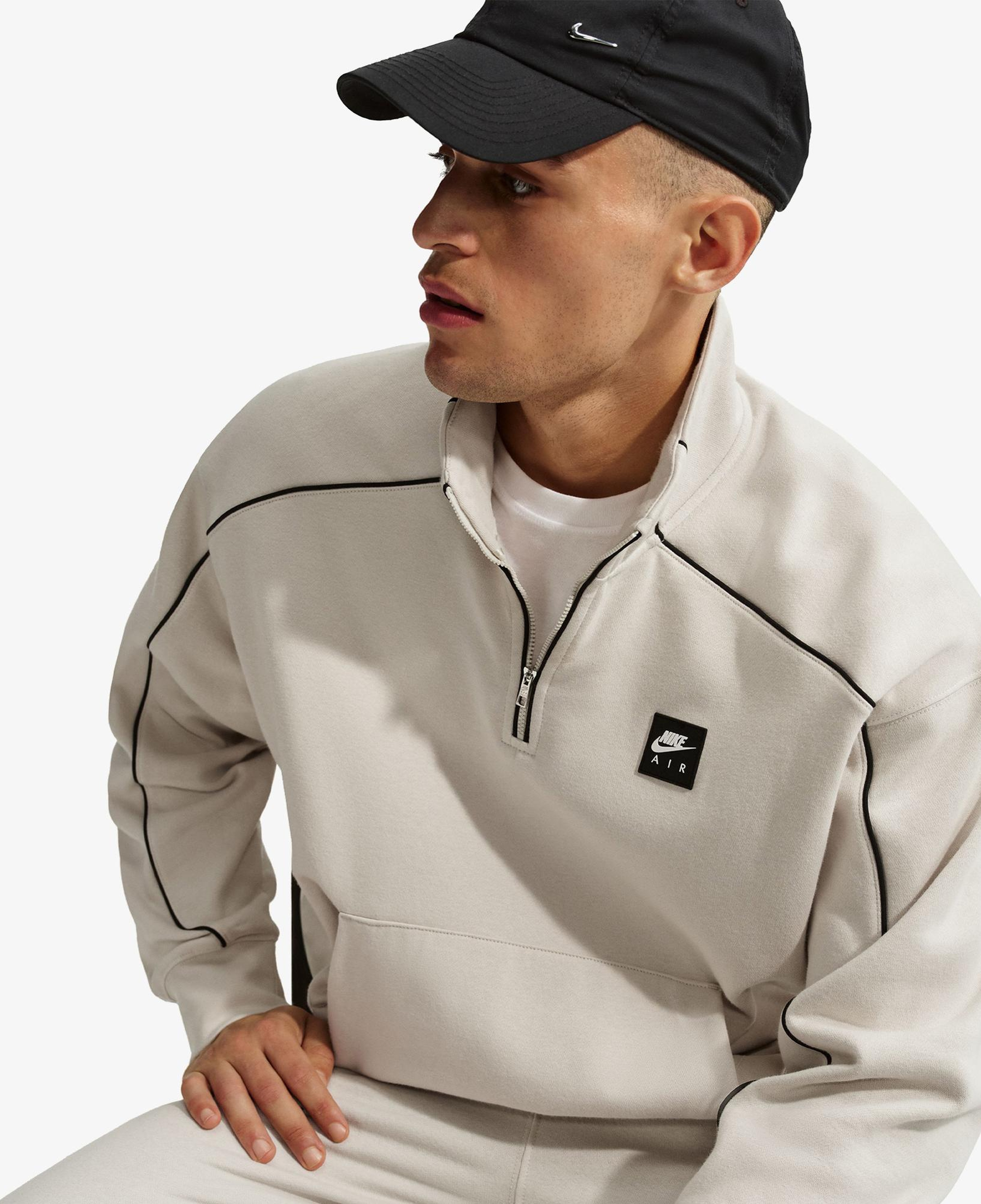 Nike Air Fleece Erkek Gri Sweatshirt