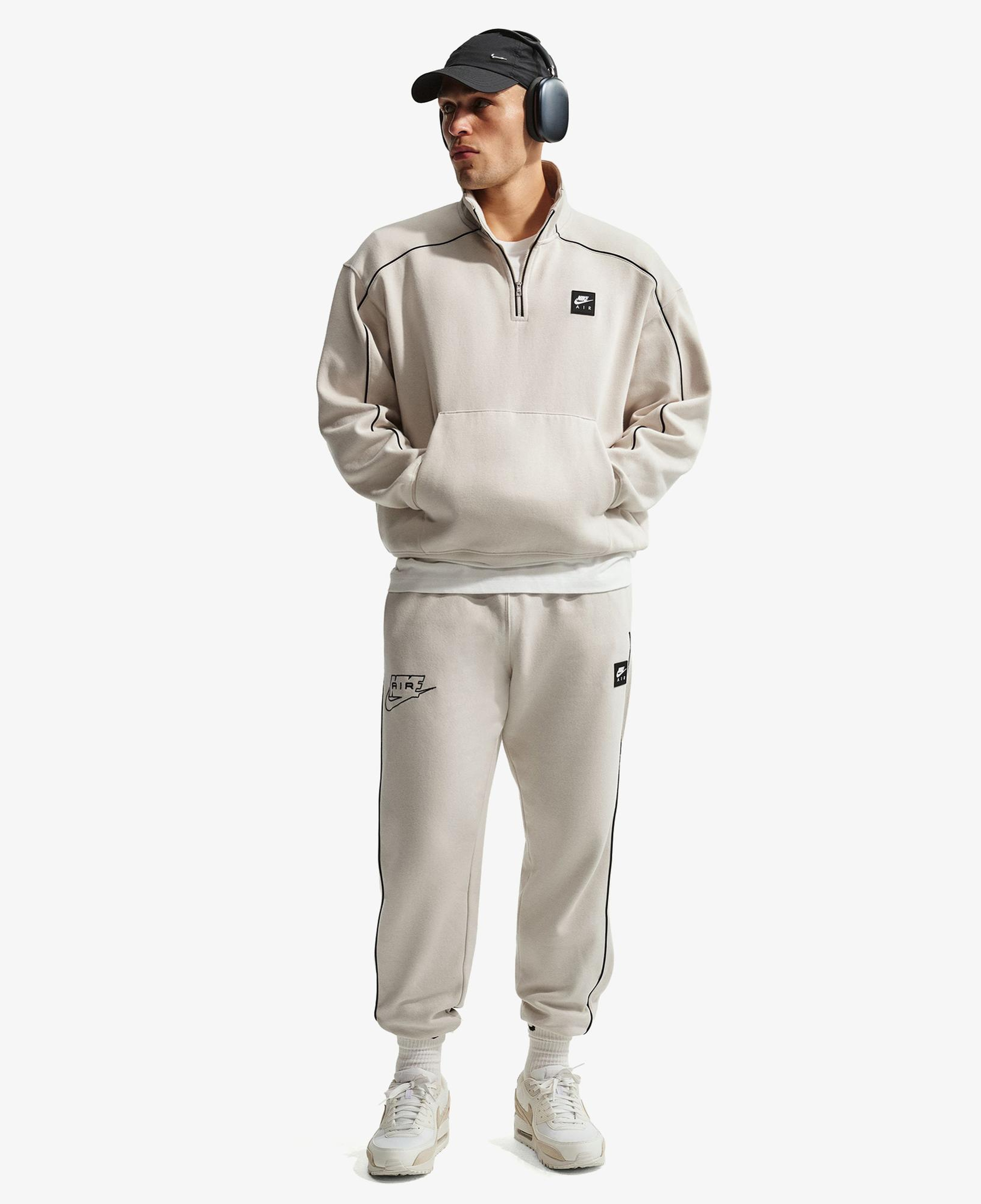 Nike Air Fleece Erkek Gri Sweatshirt