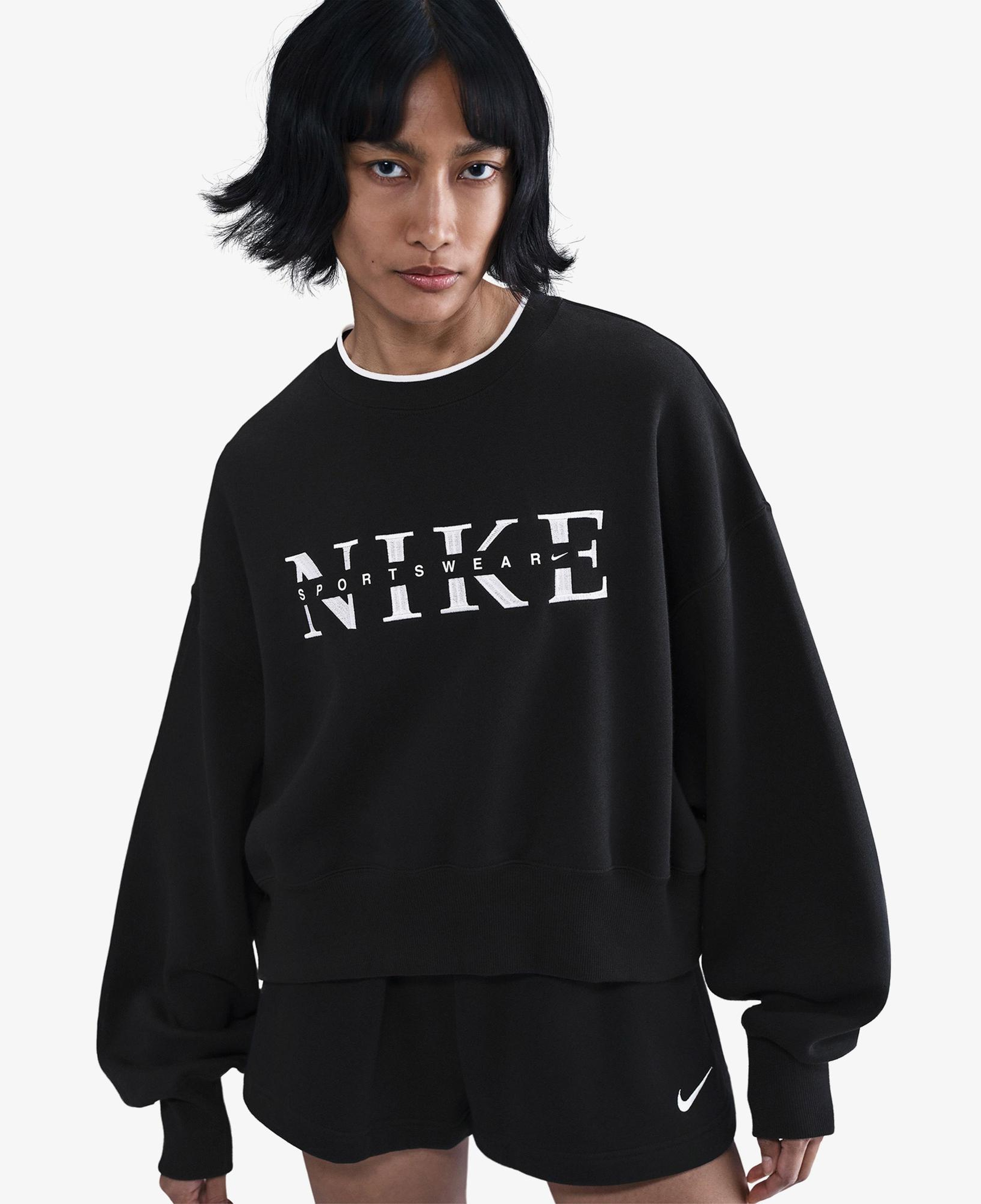 Nike Sportswear Phoenix Fleece Kadın Siyah Sweatshirt