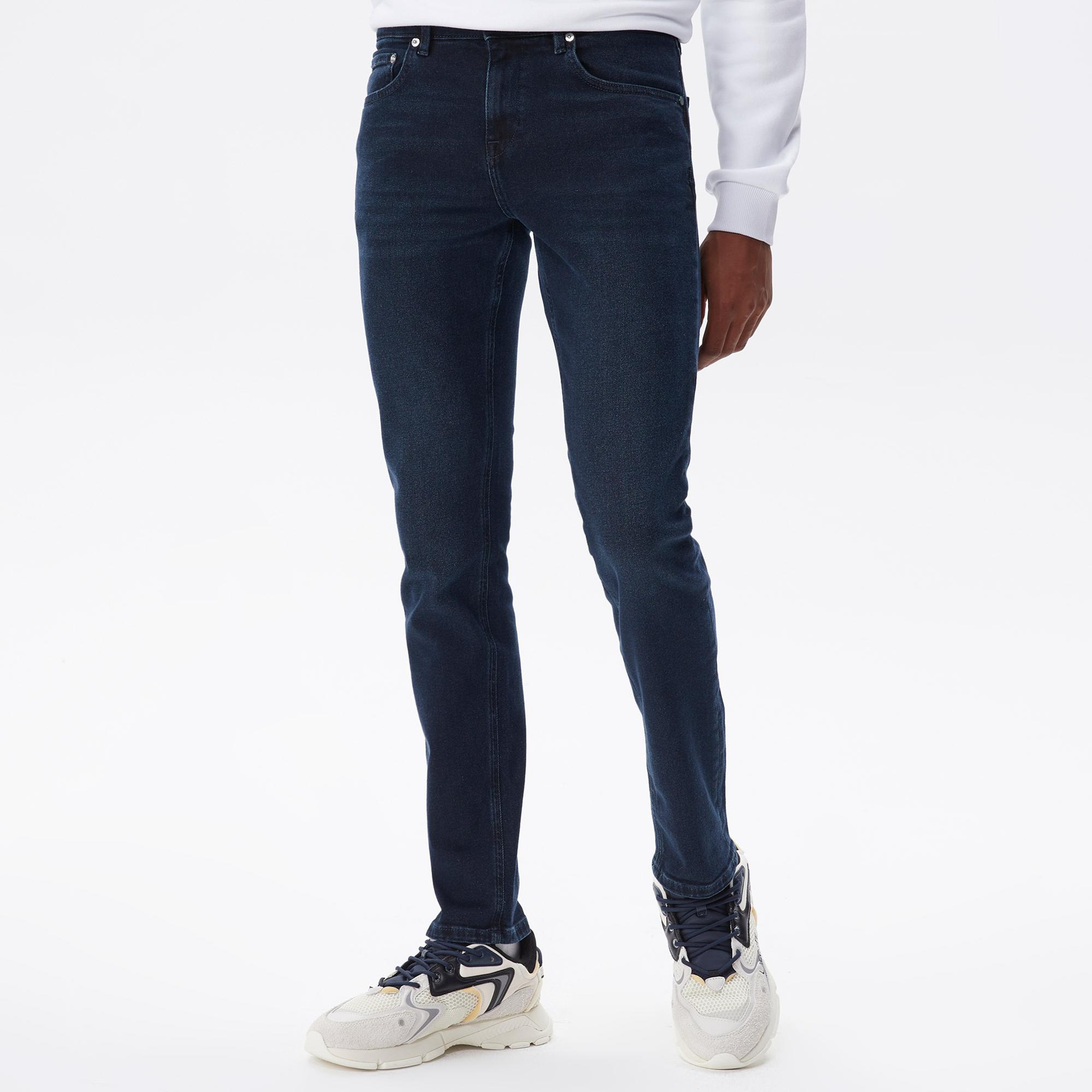Lacoste Erkek Slim Fit Lacivert Jean Pantolon