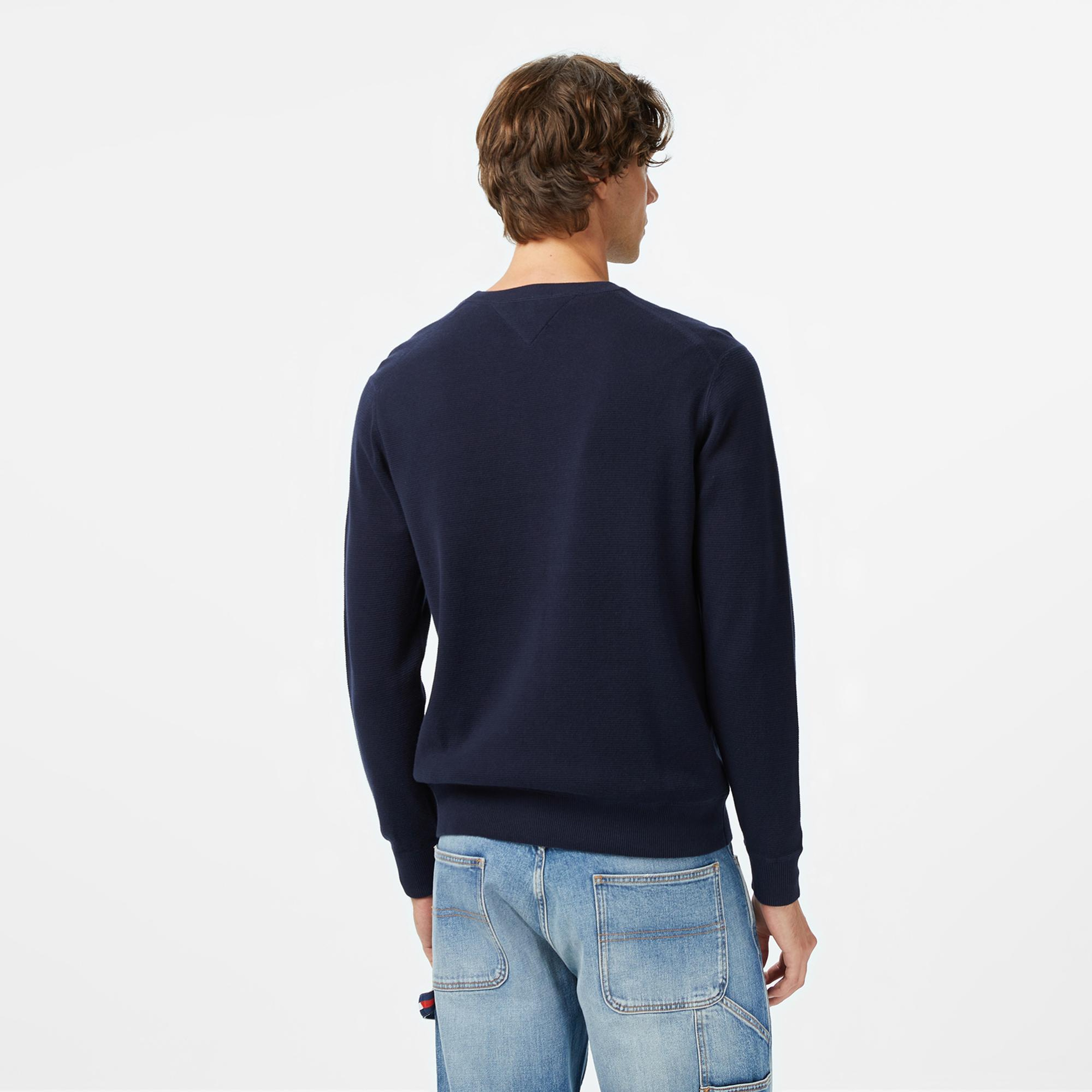 Tommy Hilfiger Athleisure Varsity Erkek Lacivert Kazak