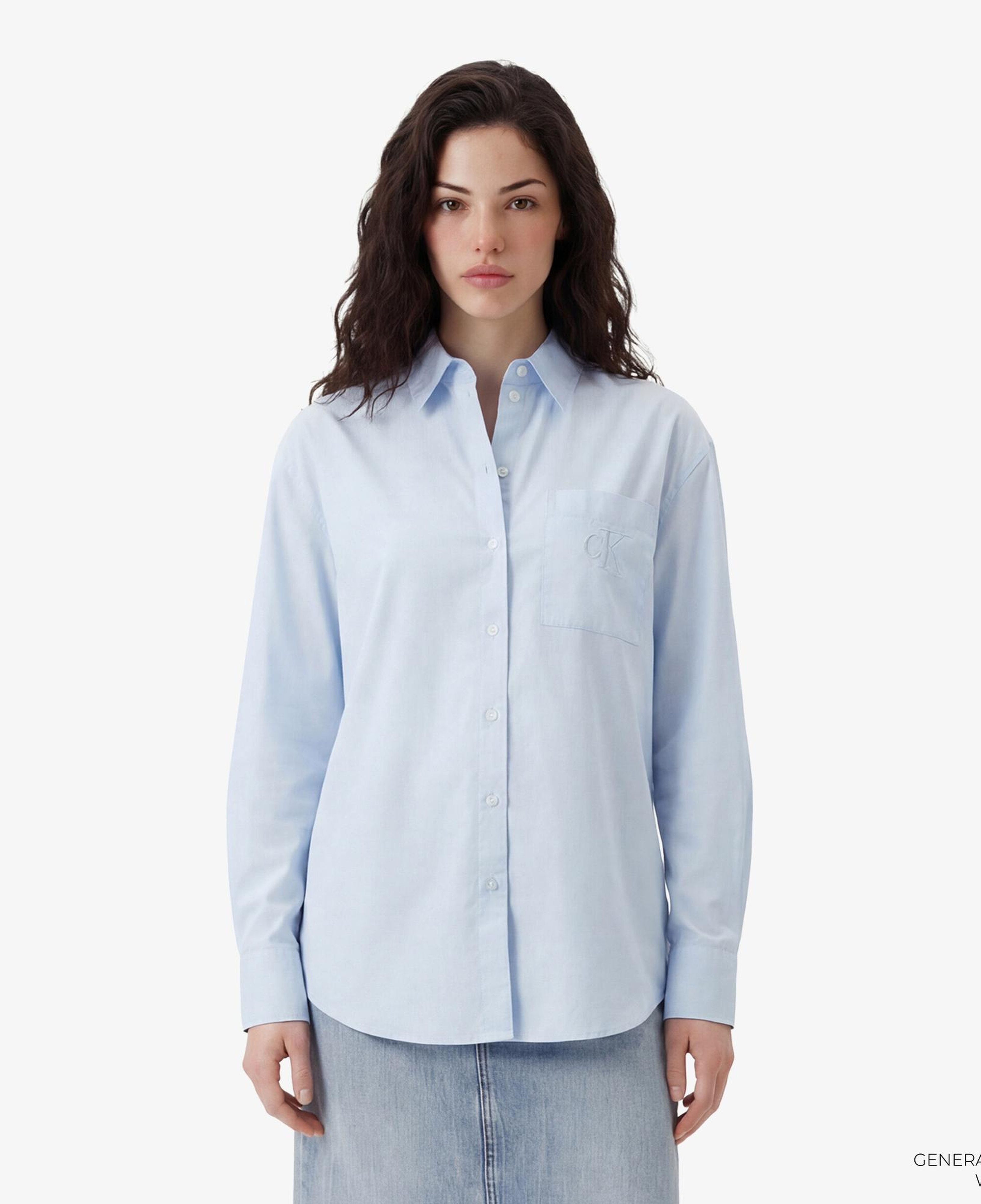 Calvin Klein Poplin Relaxed Kadın Gri Gömlek