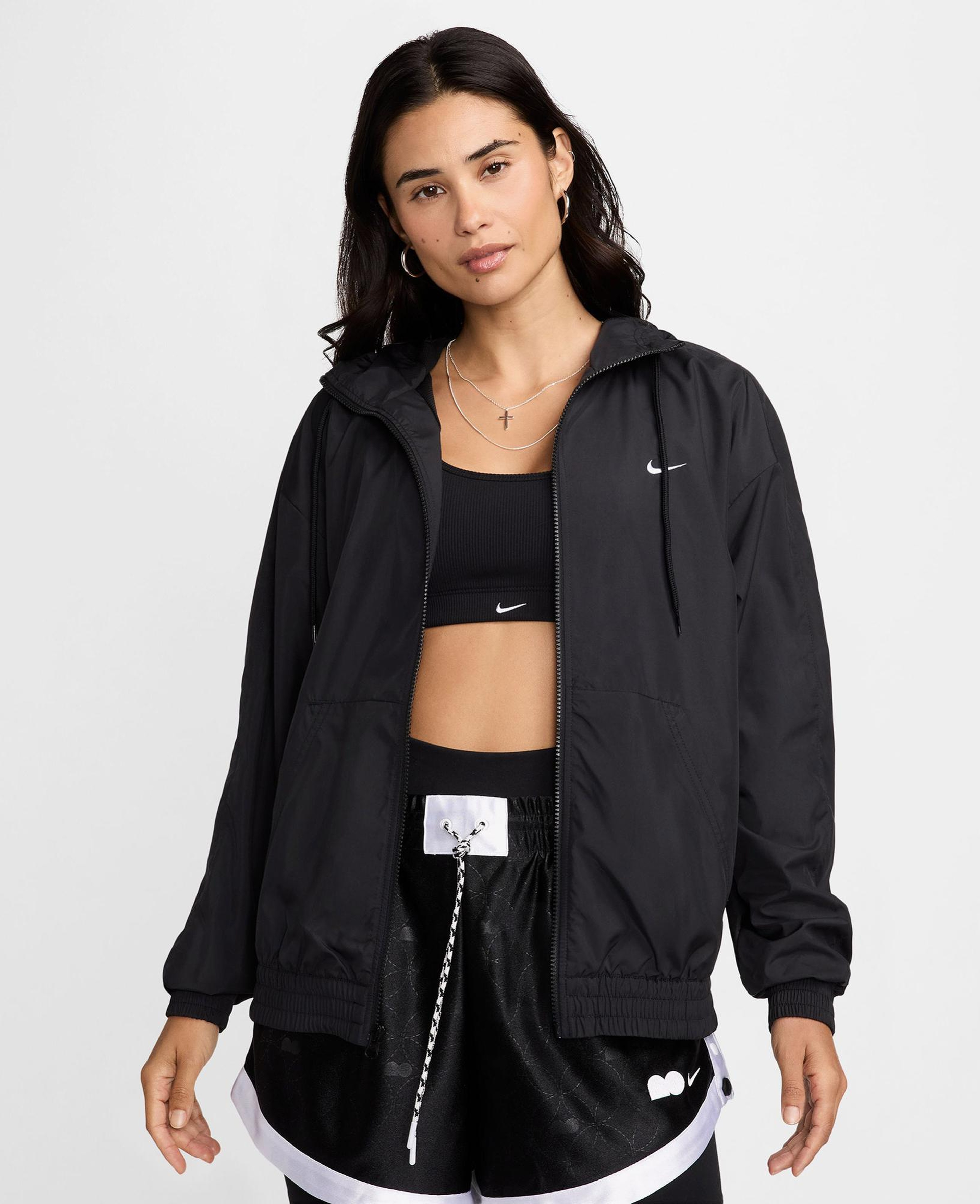 Nike Sportswear Classic Woven Kadın Siyah Ceket