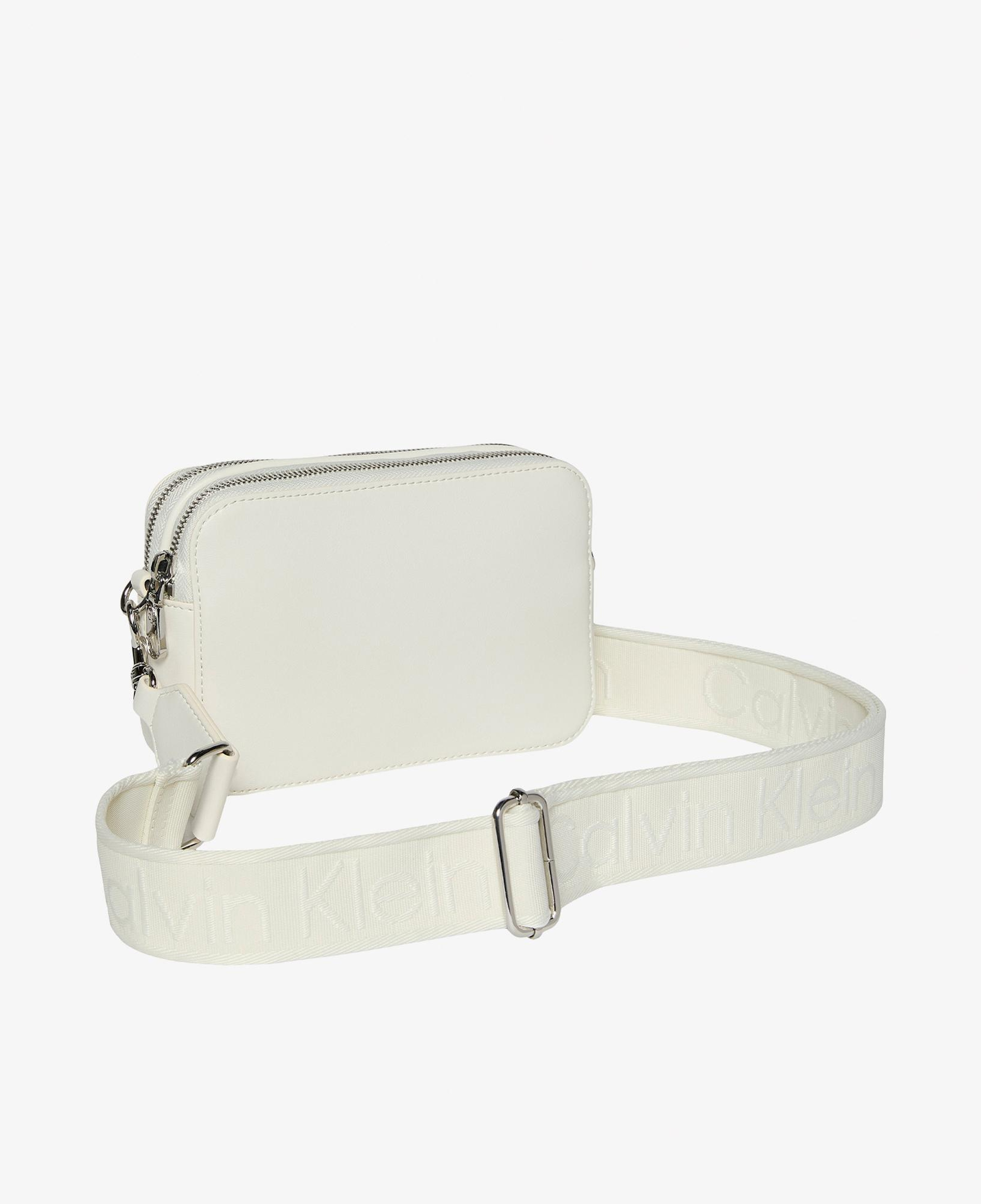 Calvin Klein Webbing Double Strap Camera Kadın Beyaz Çapraz Çanta