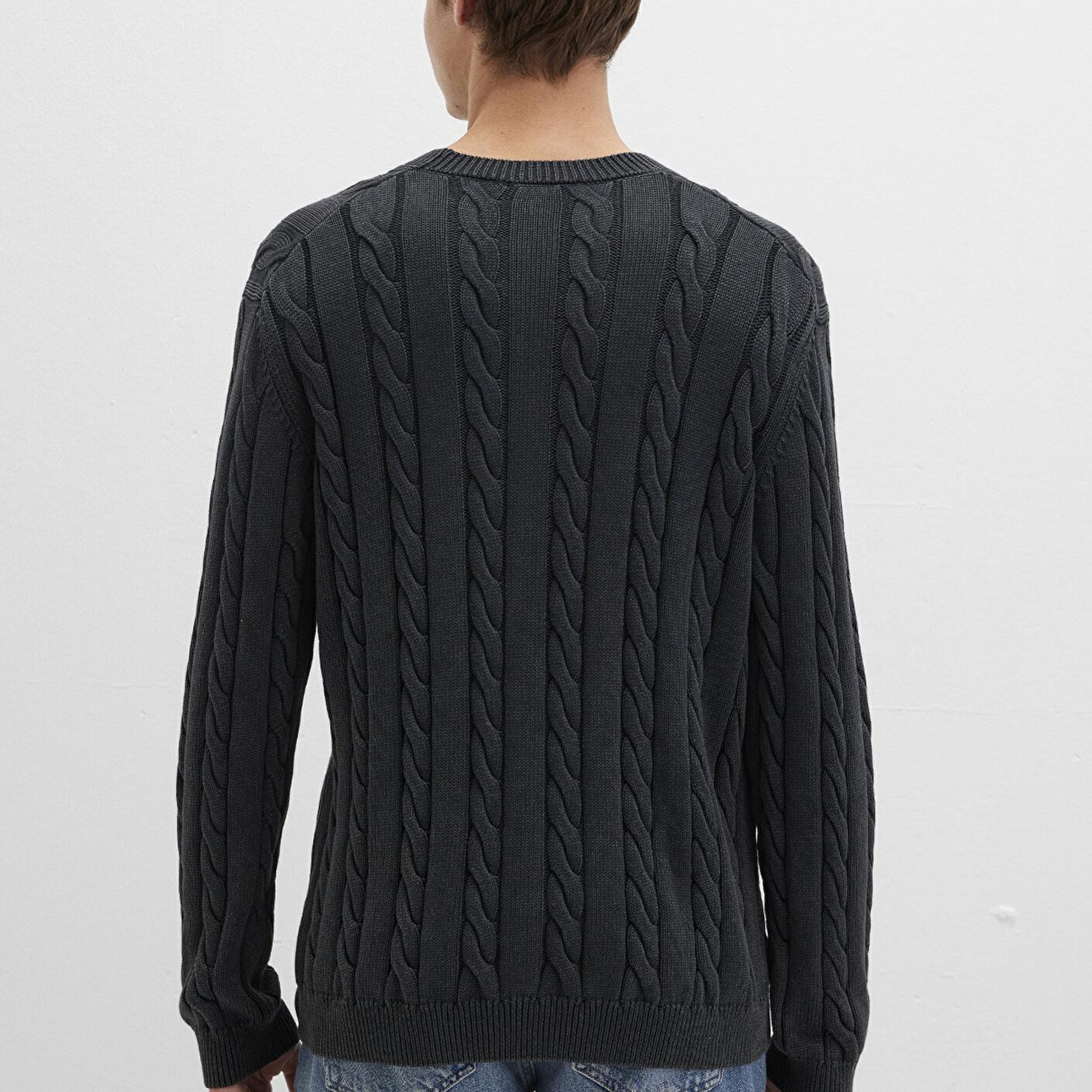 Mavi Antrasit Örgü Kazak Regular Fit / Normal Kesim 0710313-70076