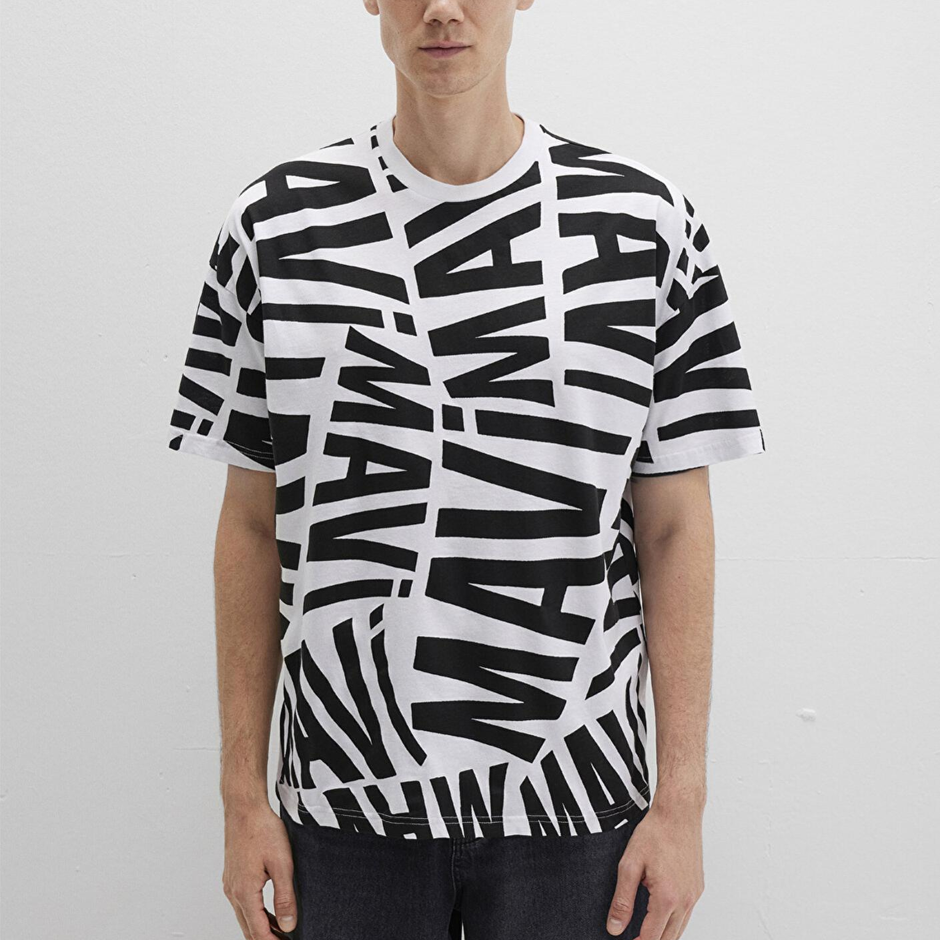 Mavi Mavi Logo Baskılı Siyah Tişört Oversize / Geniş Kesim 0610629-900