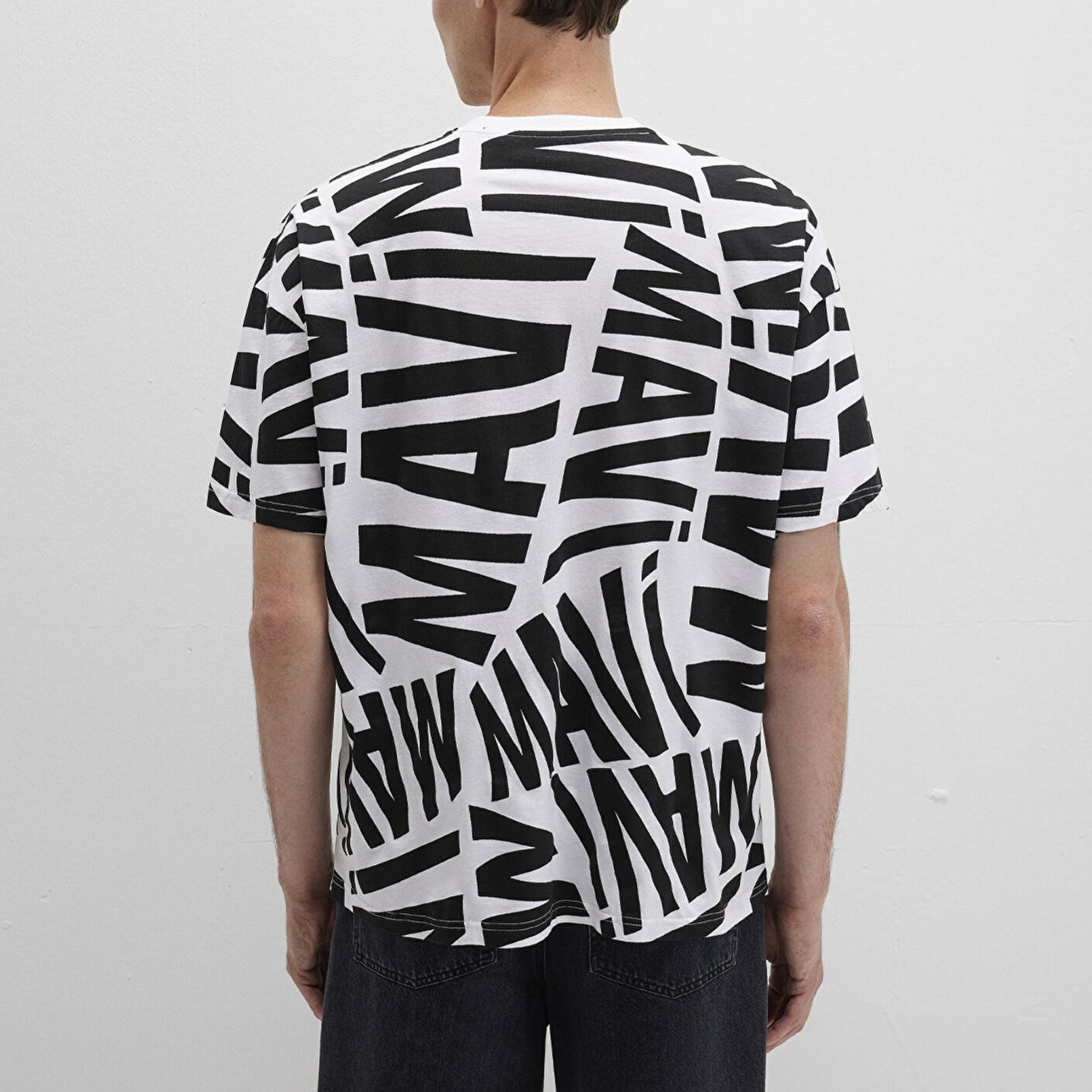 Mavi Mavi Logo Baskılı Siyah Tişört Oversize / Geniş Kesim 0610629-900