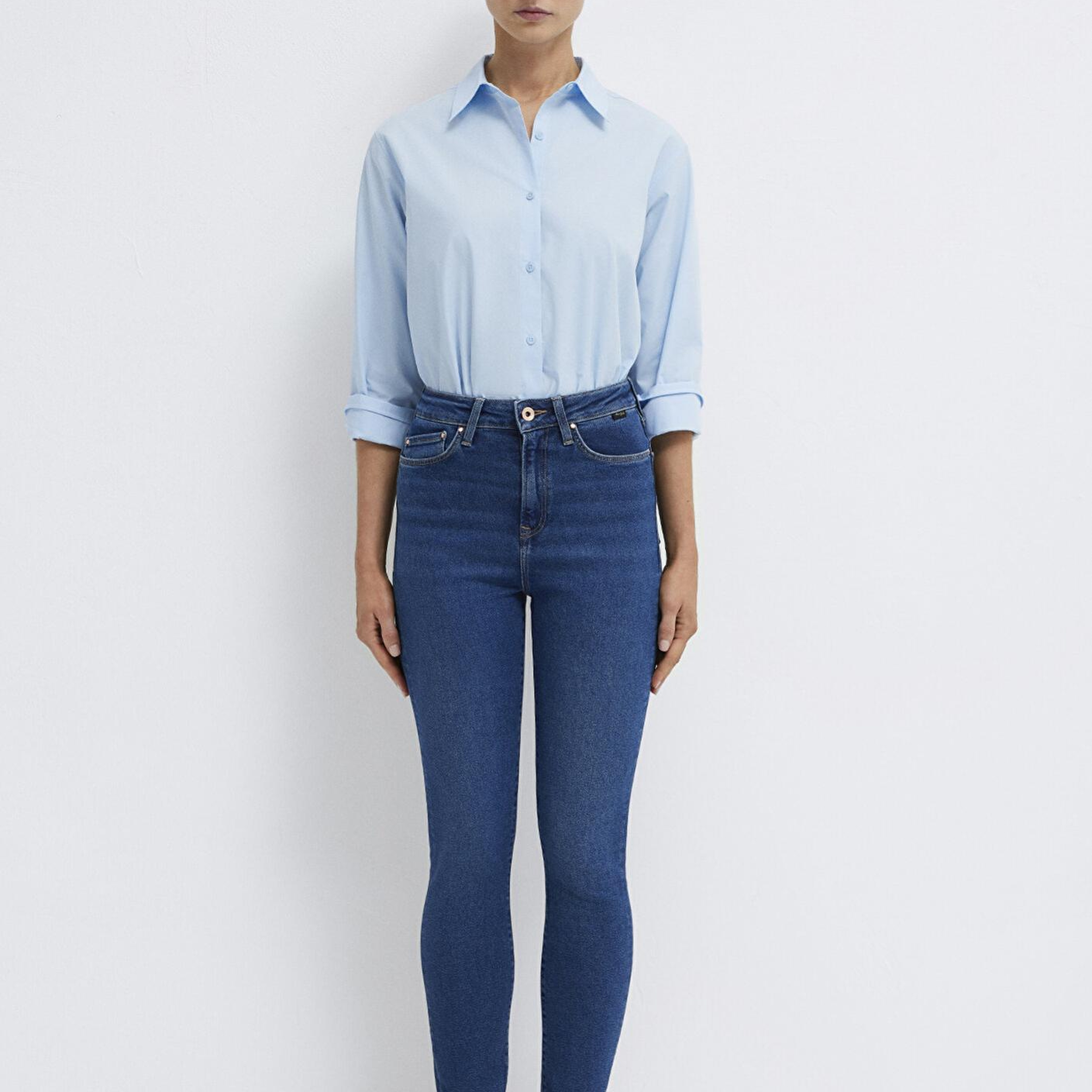 Mavi Serenay Gold Shape Koyu Mavi Jean Pantolon 100980-33687