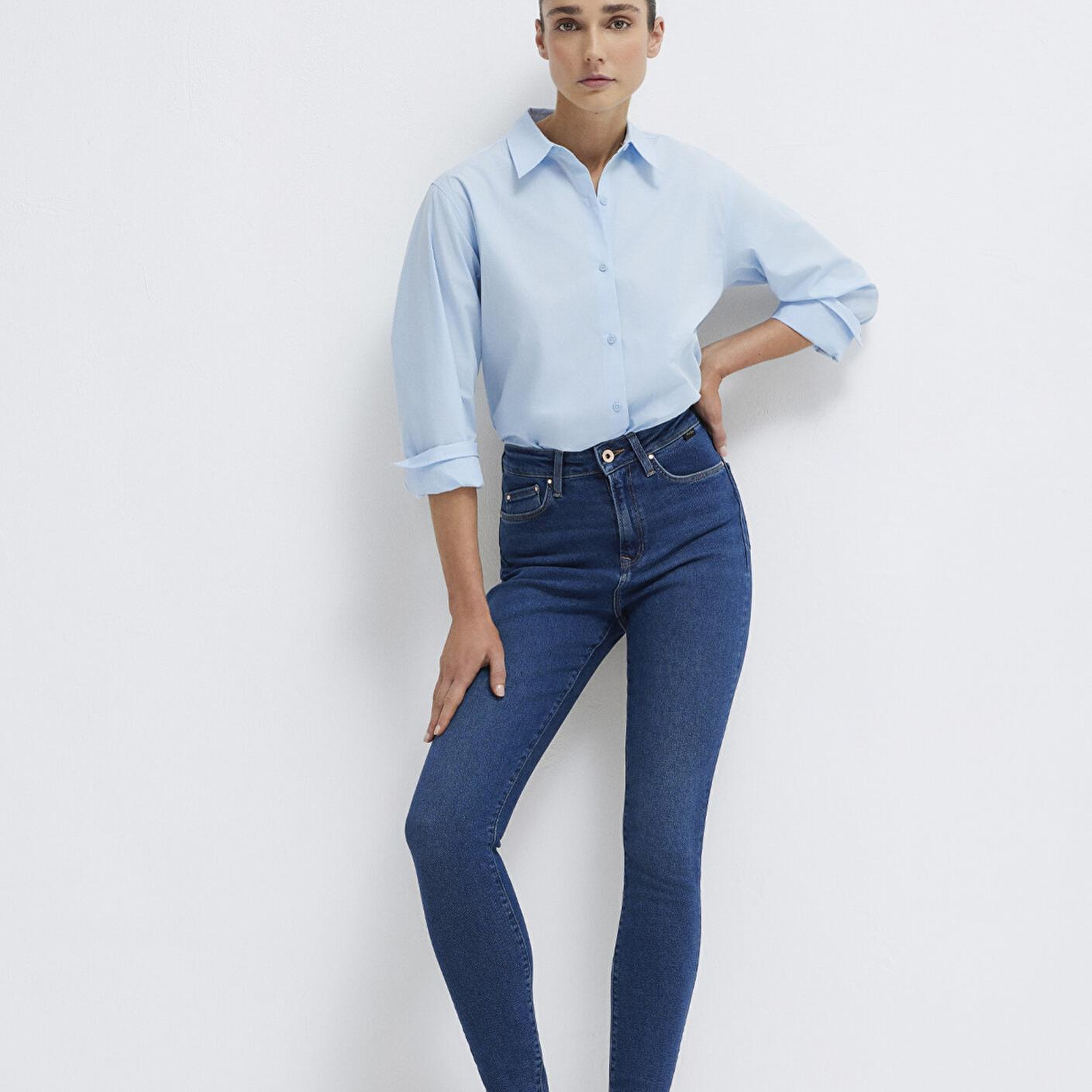 Mavi Serenay Gold Shape Koyu Mavi Jean Pantolon 100980-33687