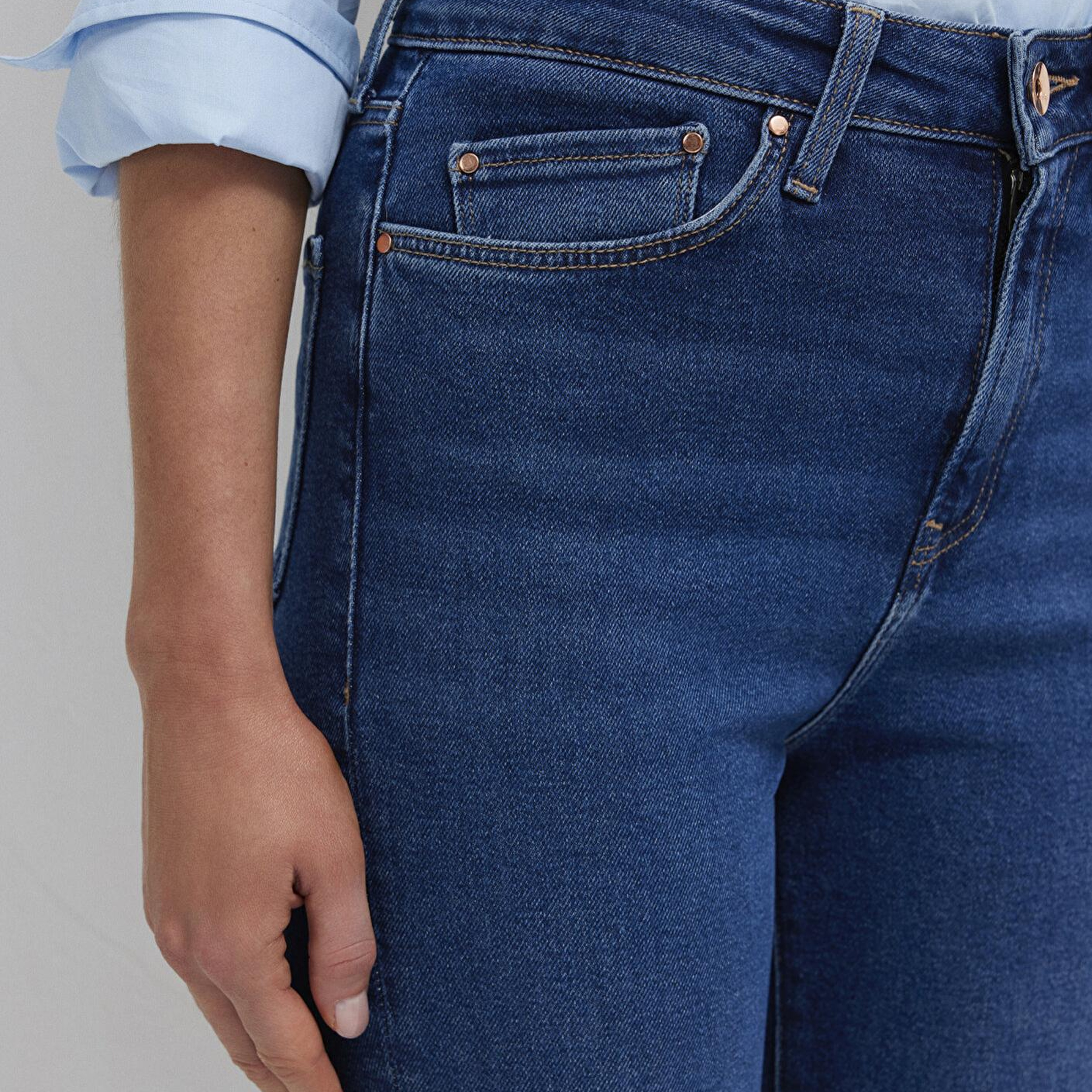 Mavi Serenay Gold Shape Koyu Mavi Jean Pantolon 100980-33687