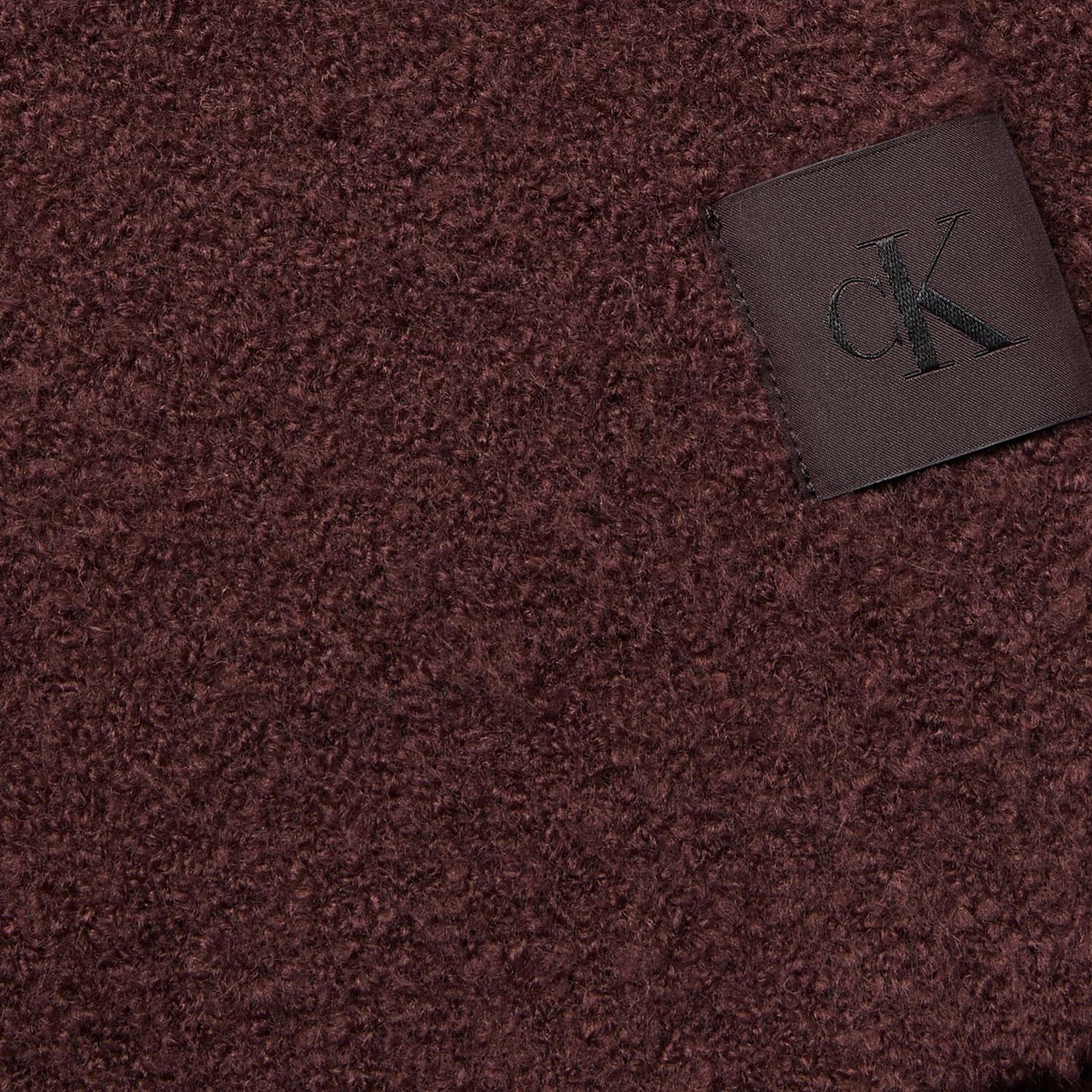 Calvin Klein Patch Boucle Erkek Bordo Atkı