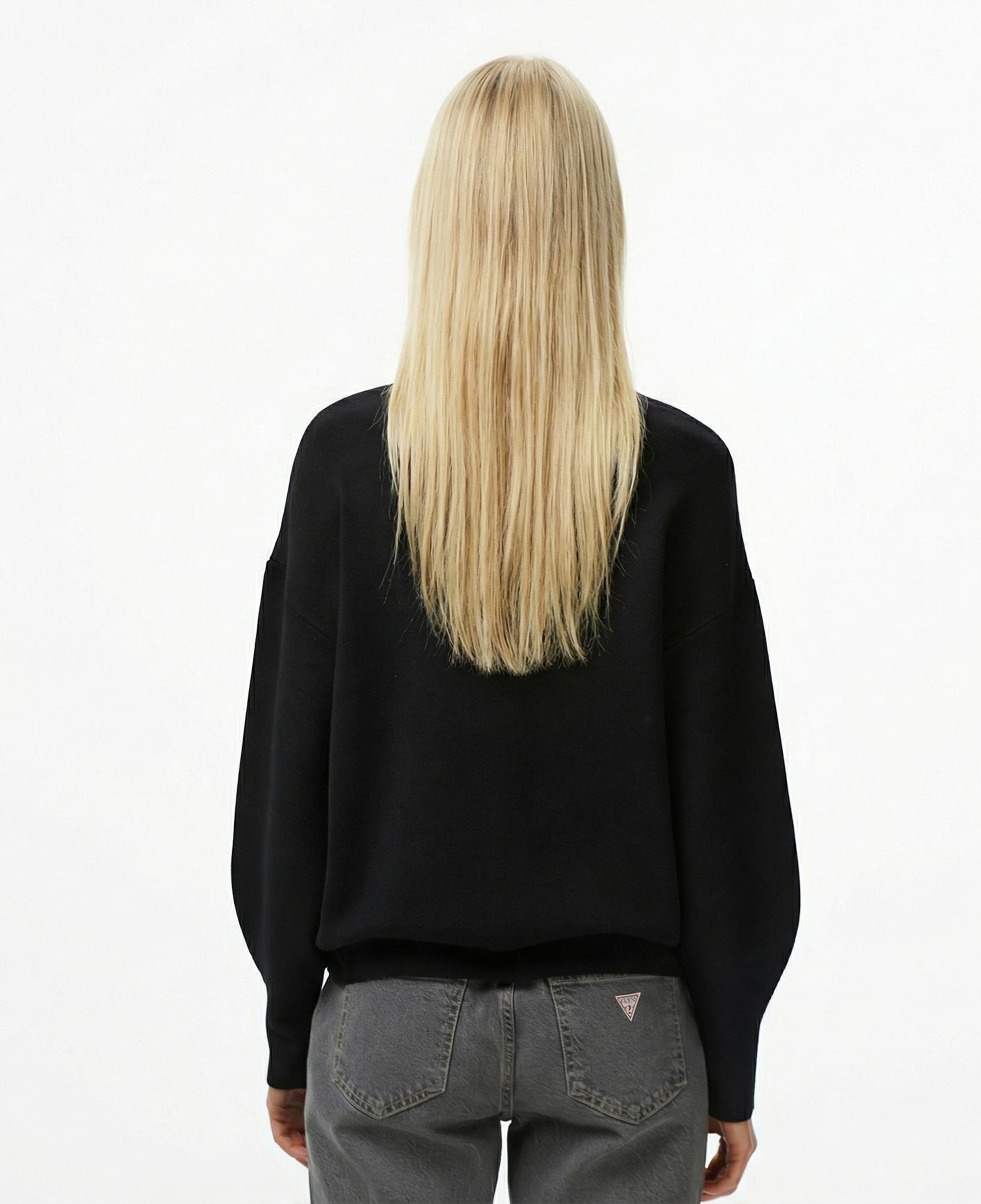 Guess Leighton Kadın Siyah Sweatshirt
