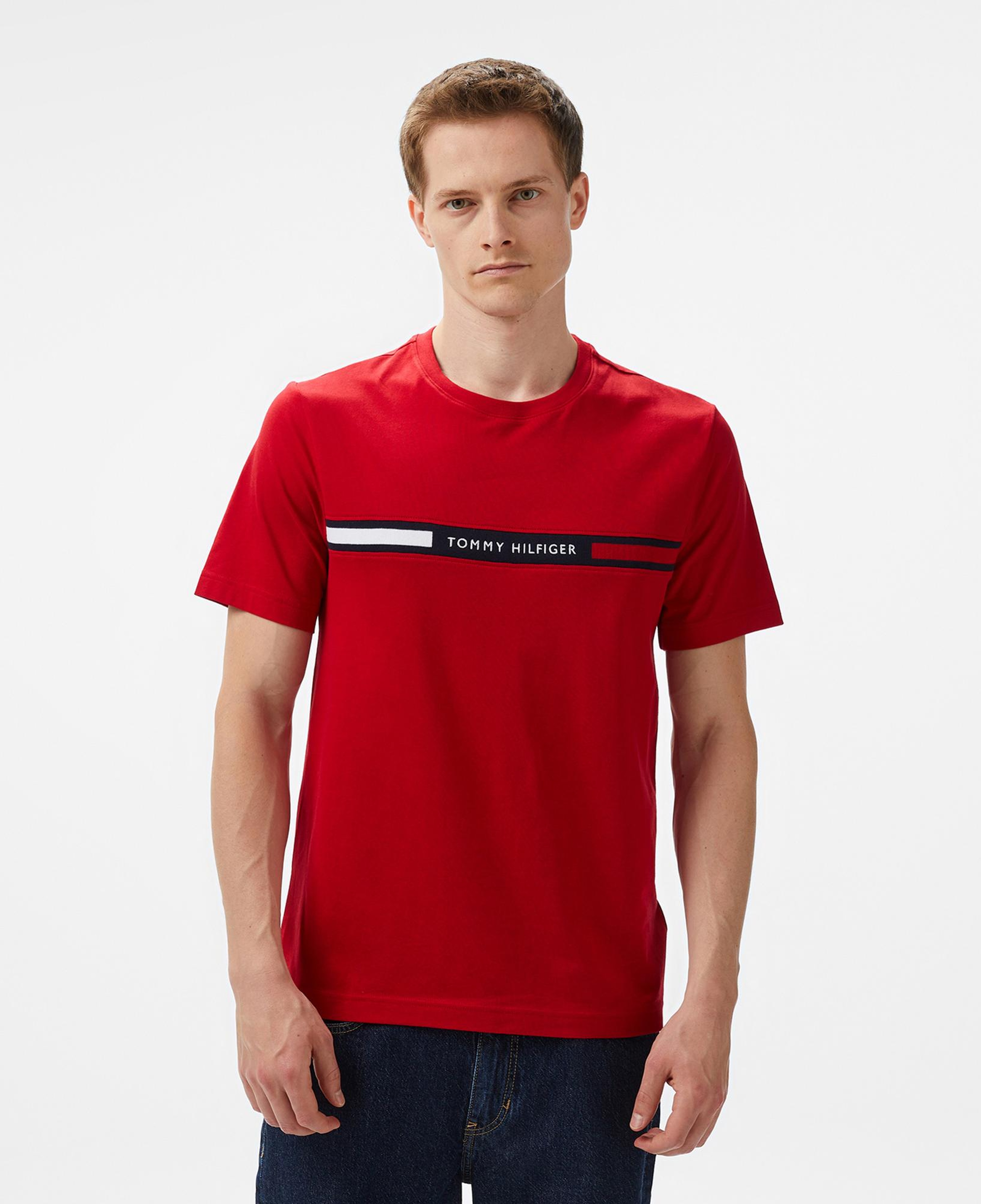 Tommy Hilfiger Brand Love Erkek Kırmızı T-Shirt