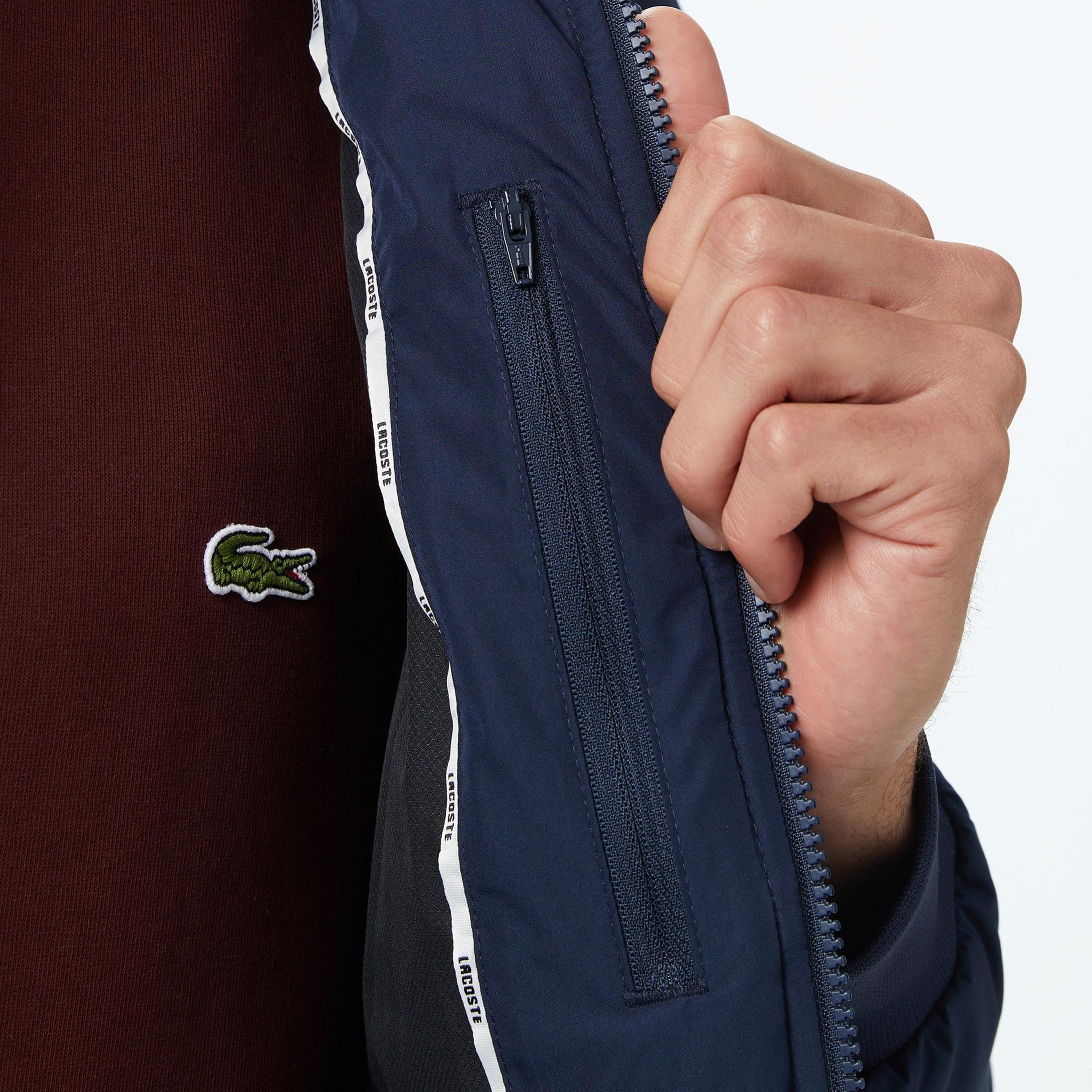 Lacoste Erkek Dik Yaka Lacivert Mont