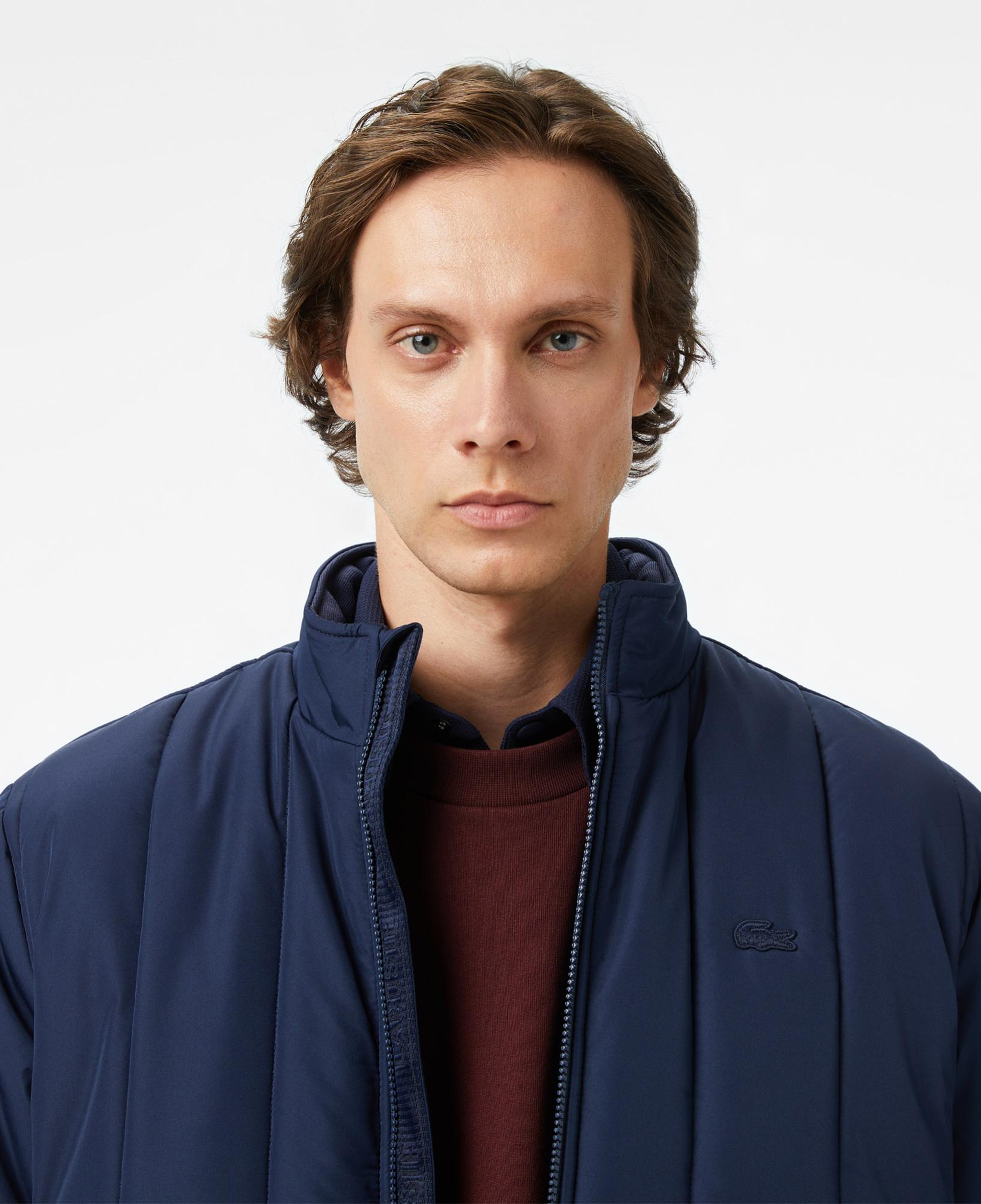 Lacoste Erkek Dik Yaka Lacivert Mont