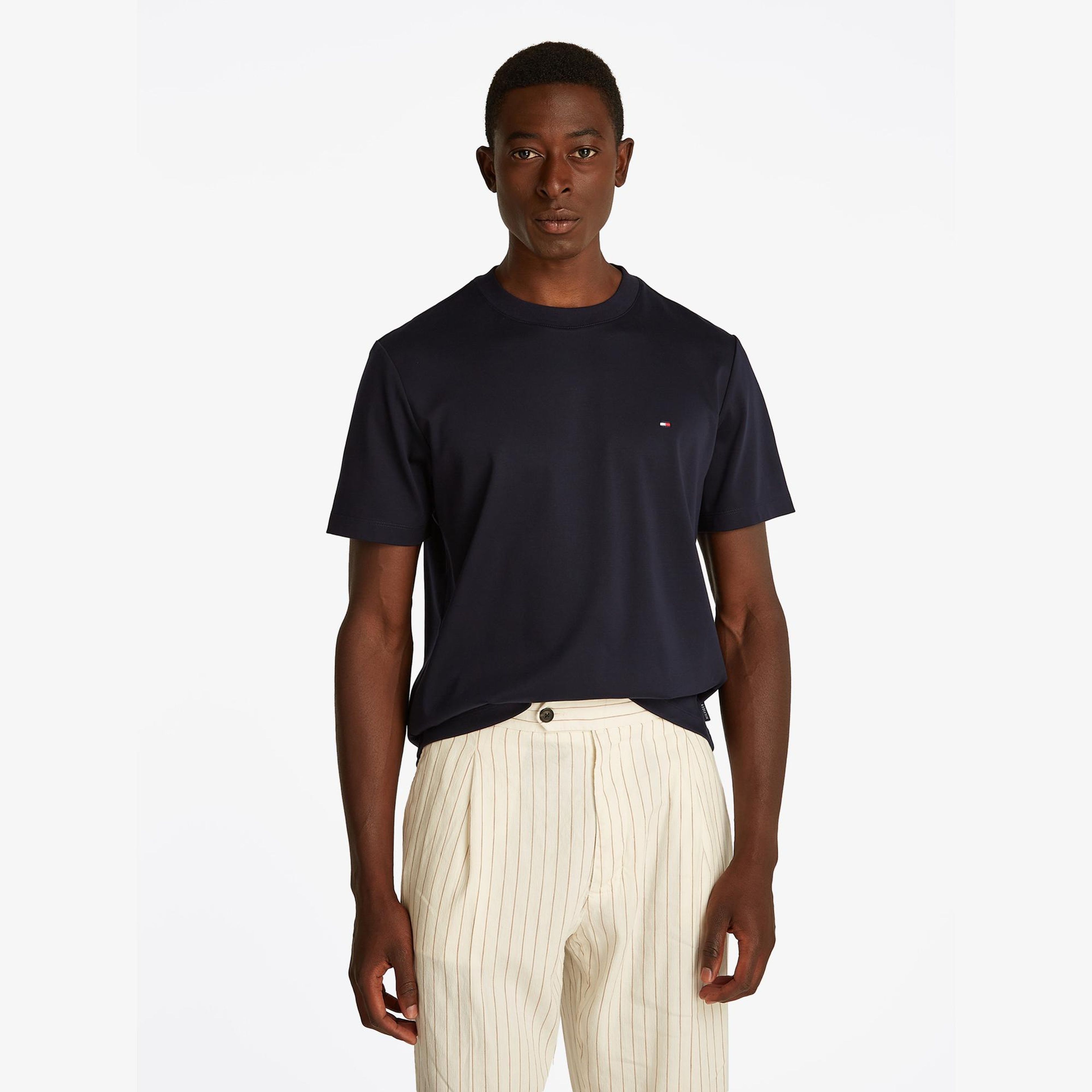 Tommy Hilfiger Elevated Essentials Erkek Lacivert T-Shirt