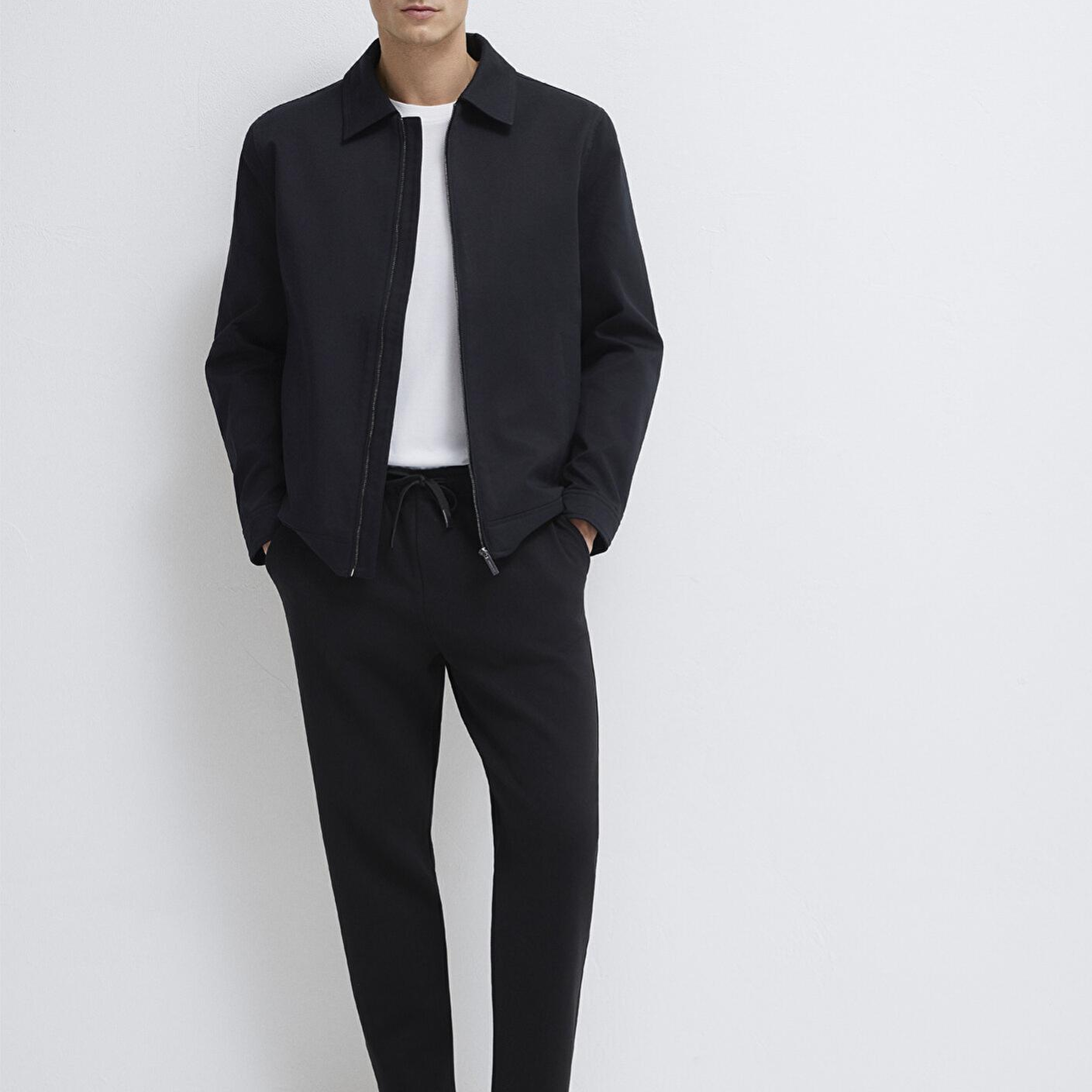 Mavi Siyah Örme İnterlok Pantolon 0010521-900