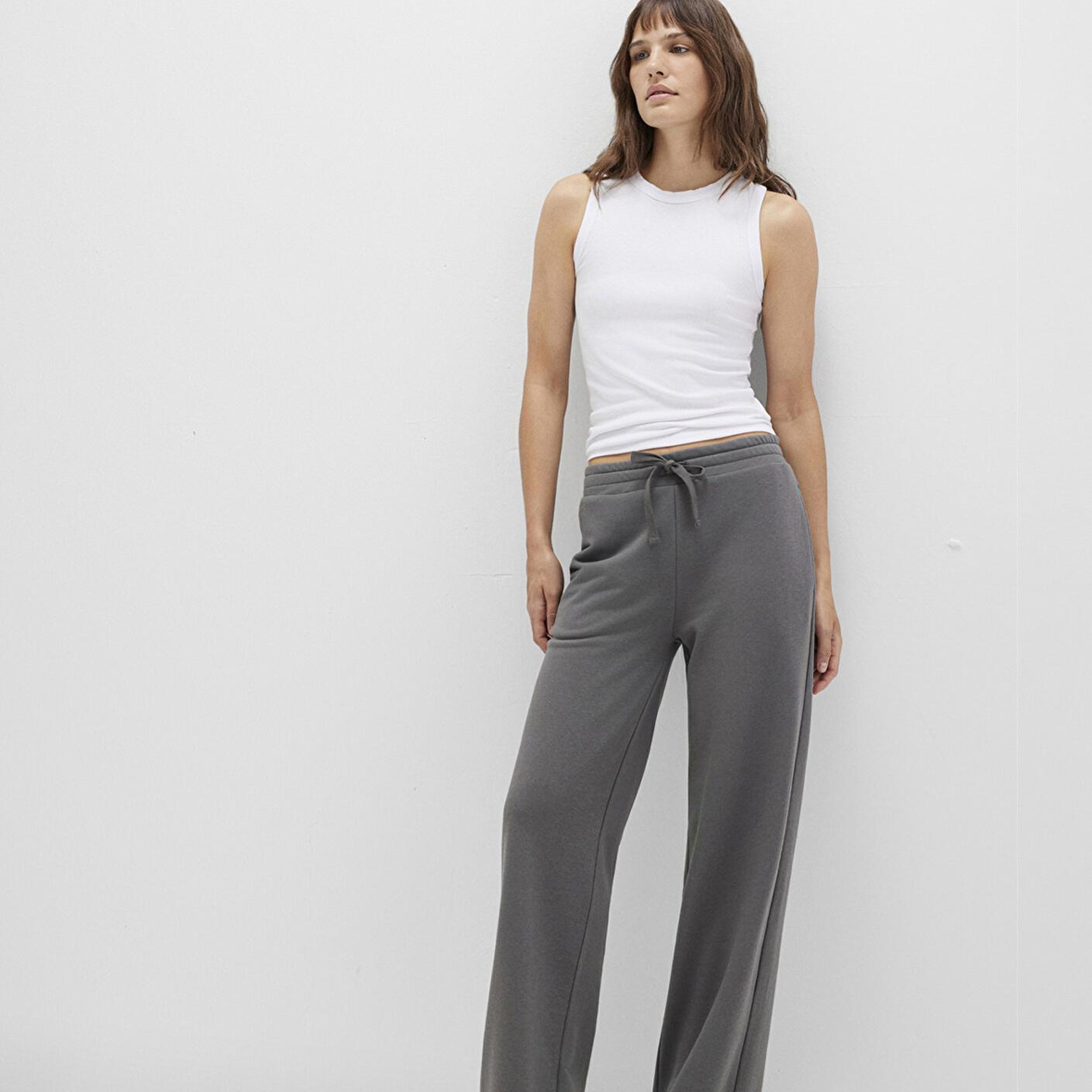 Mavi Geniş Paça Gri Basic Eşofman Altı 1011057-70096