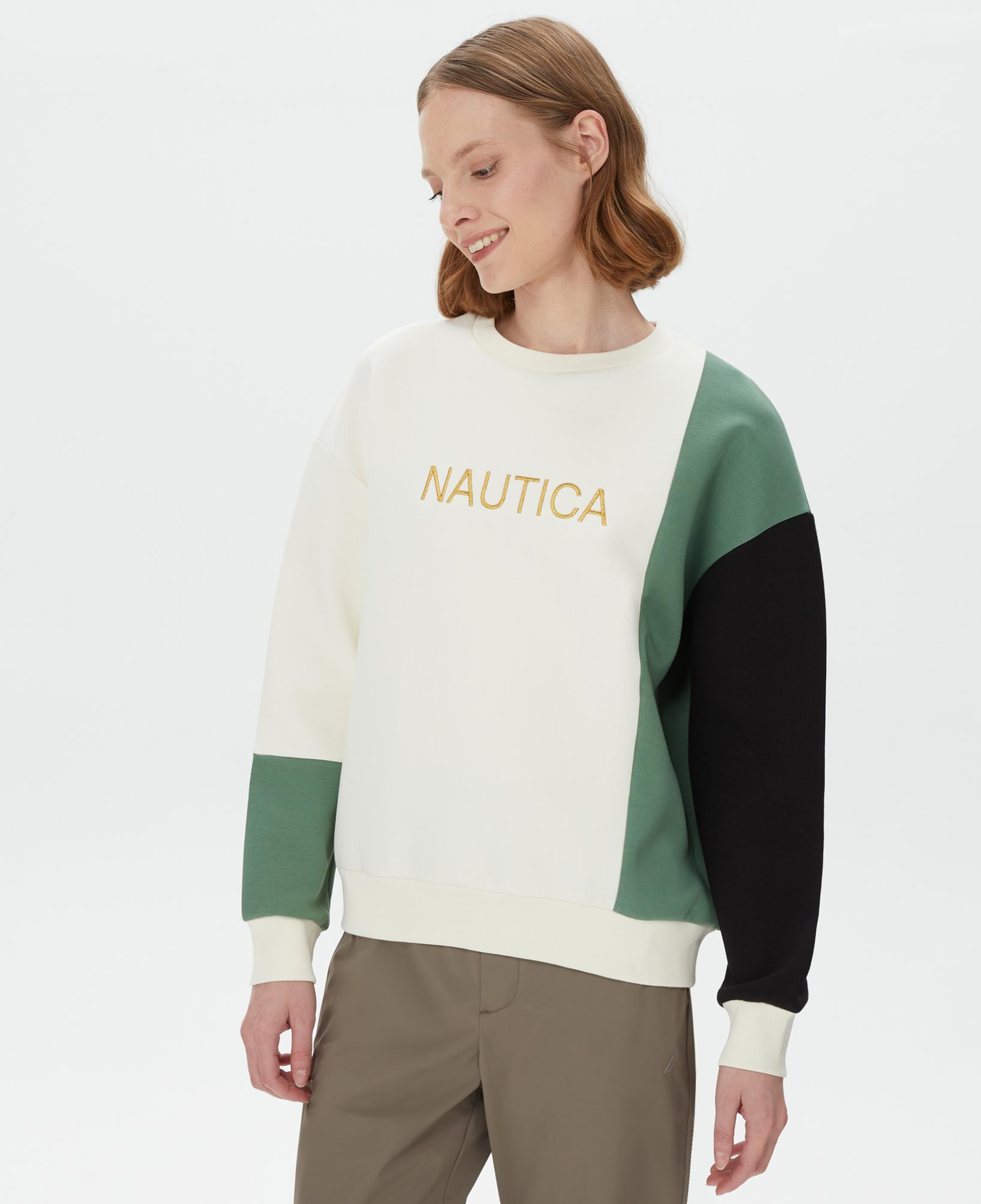 Nautica Kadın Yeşil Relaxed Fit Sweatshirt