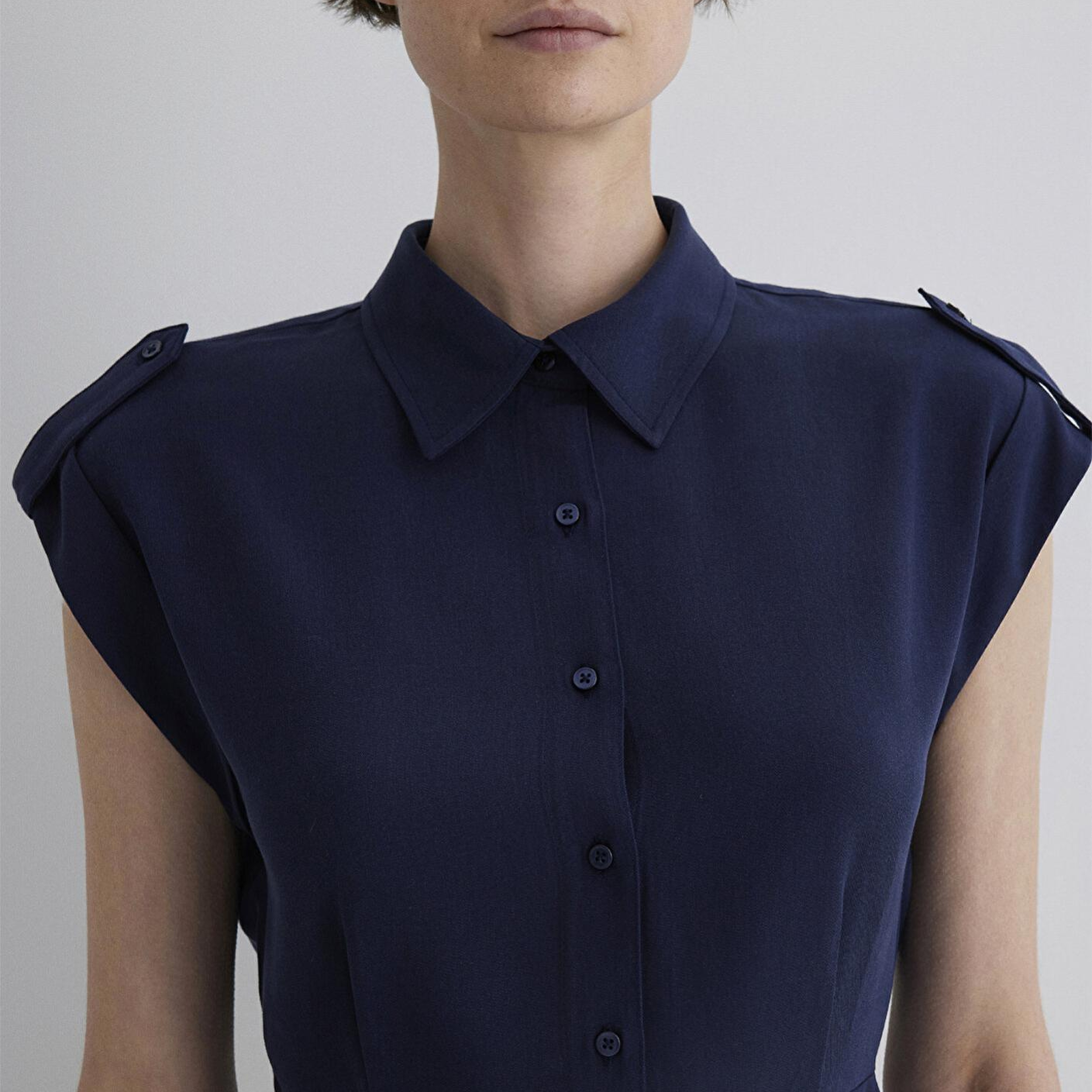 Mavi Lacivert Gömlek Elbise 1310758-70492