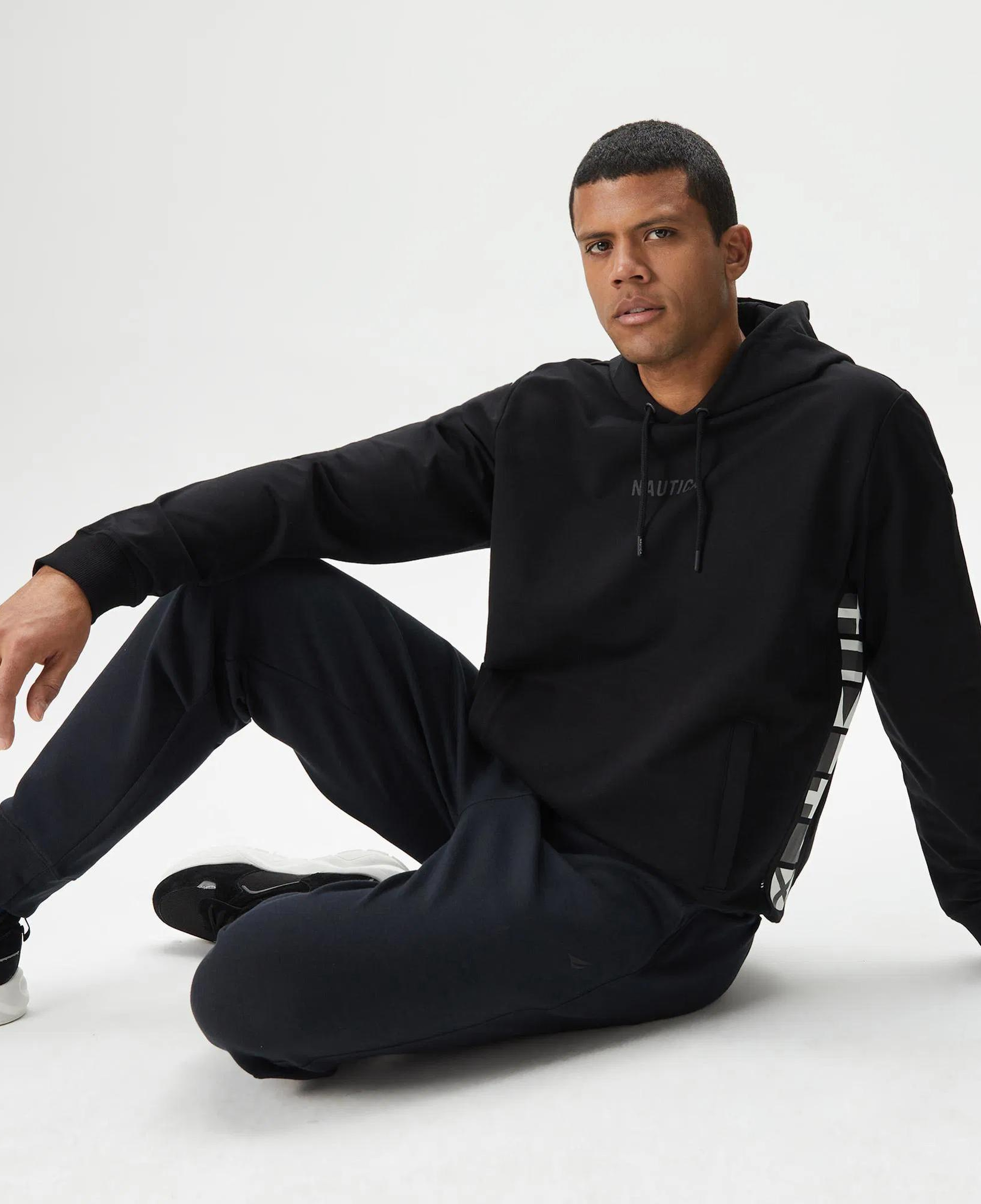 Nautica Erkek Siyah Standart Fit Sweatshirt