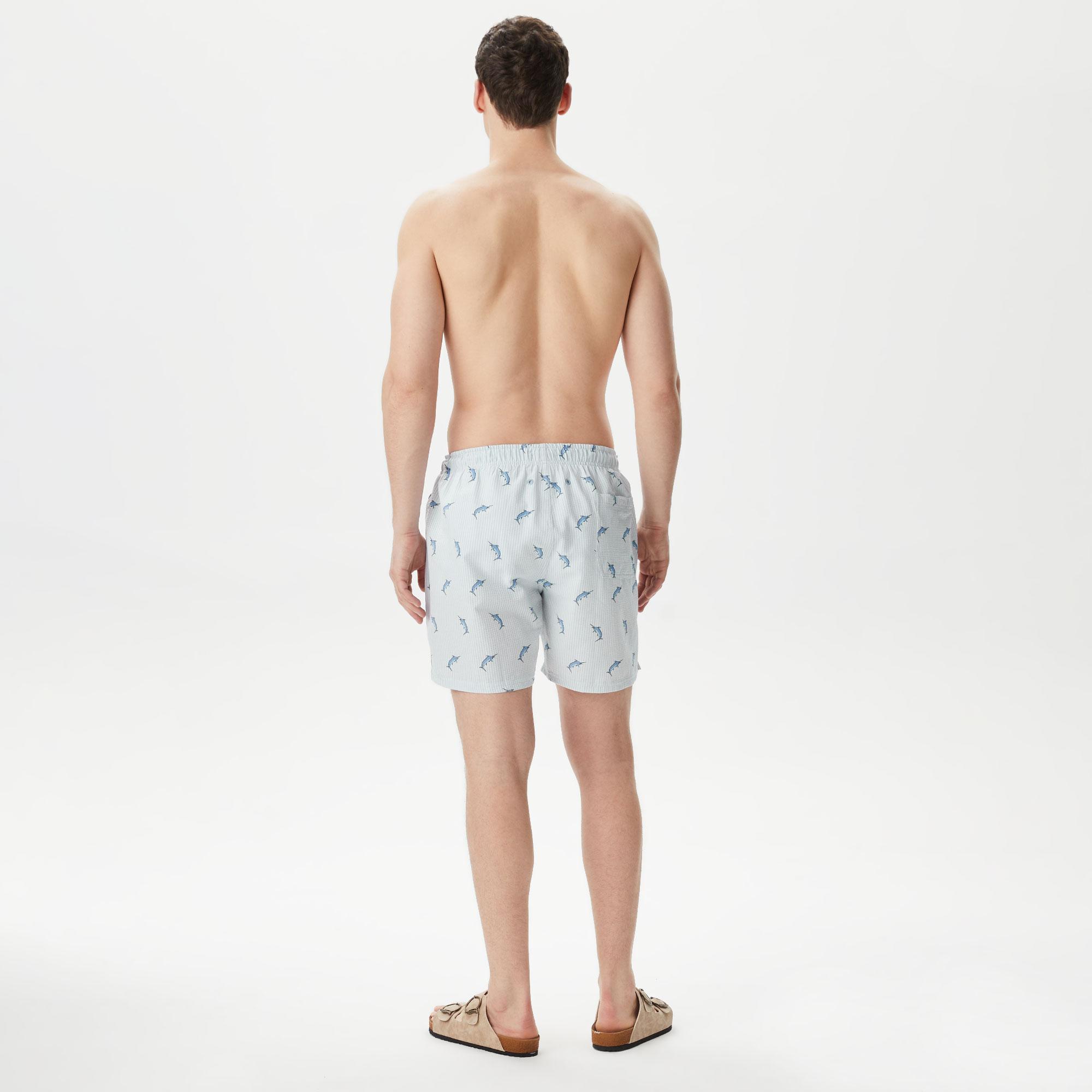 Nautica Erkek Mavi Standart Fit Deniz Şortu