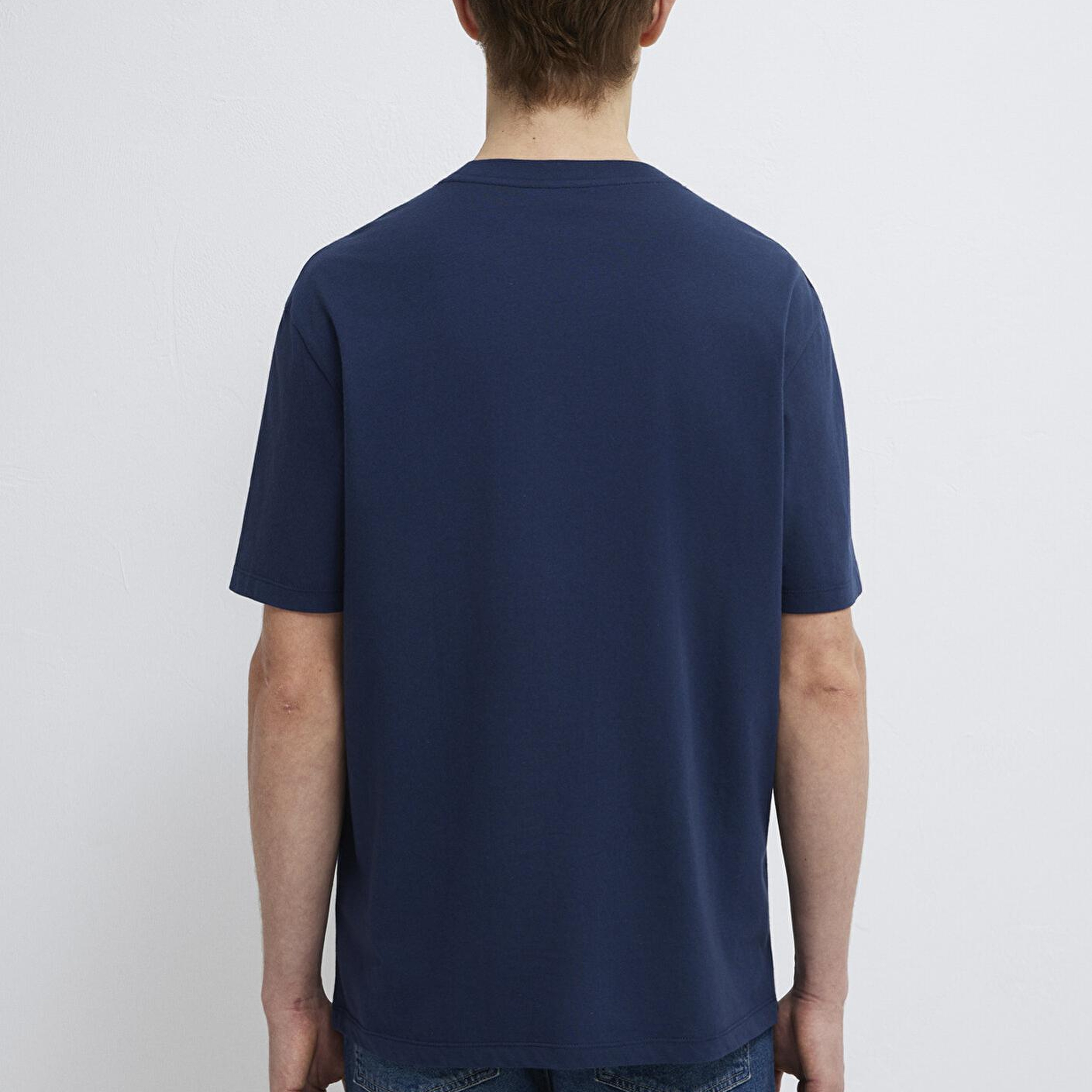 Mavi Mavi Baskılı Lacivert Tişört Loose Fit / Bol Rahat Kesim 0612840-70497