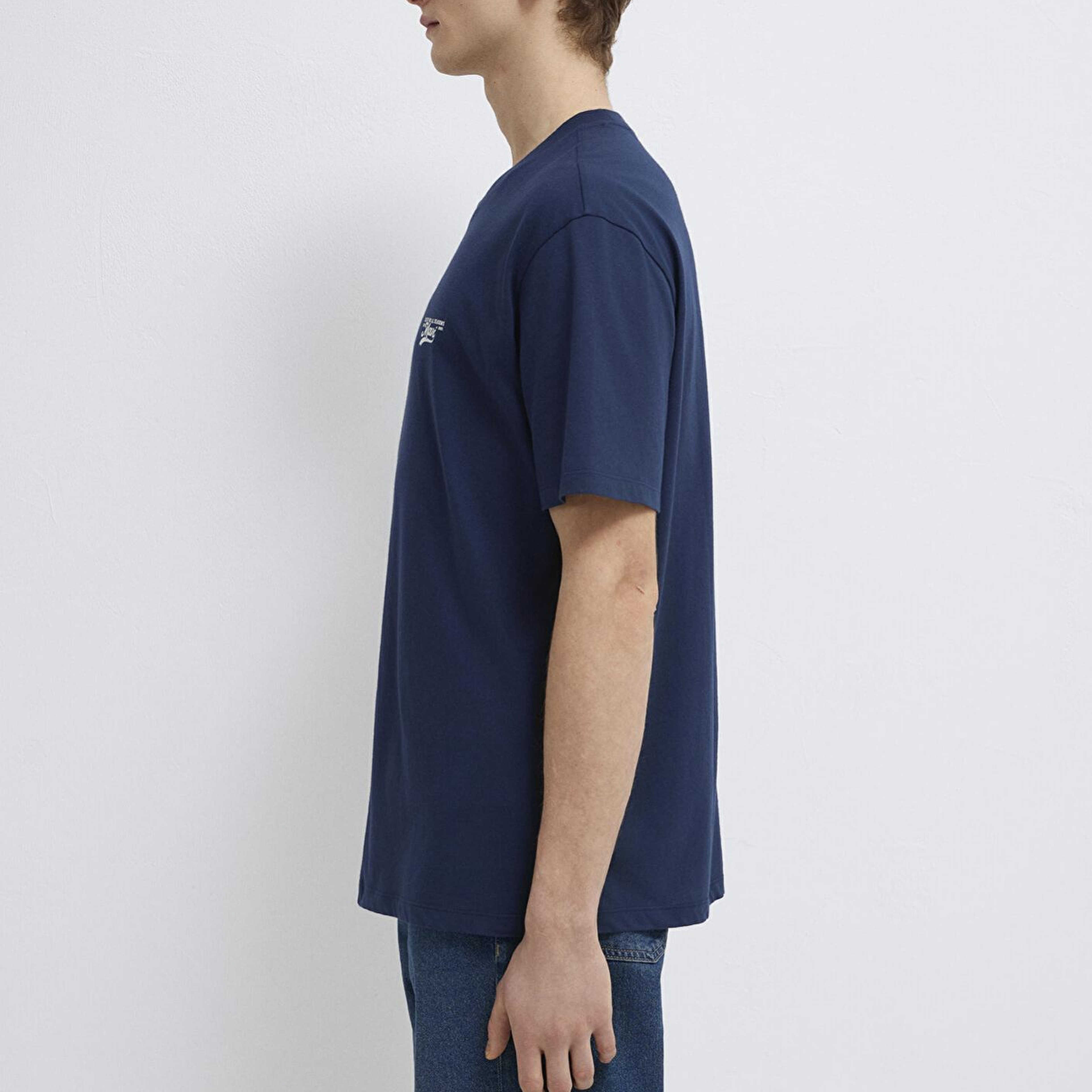 Mavi Mavi Baskılı Lacivert Tişört Loose Fit / Bol Rahat Kesim 0612840-70497
