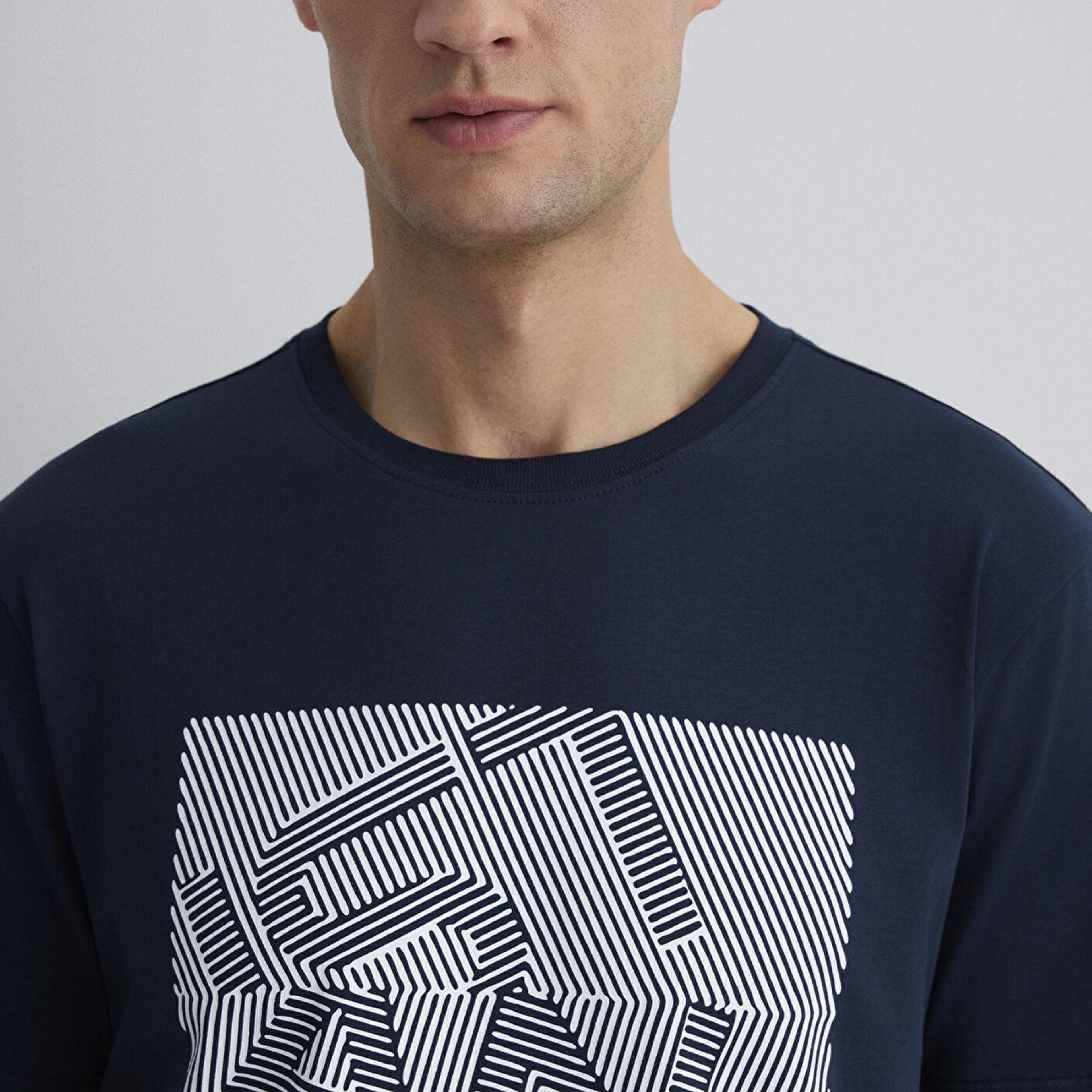 Mavi İstanbul Baskılı Lacivert Tişört Regular Fit / Normal Kesim 0612990-70490