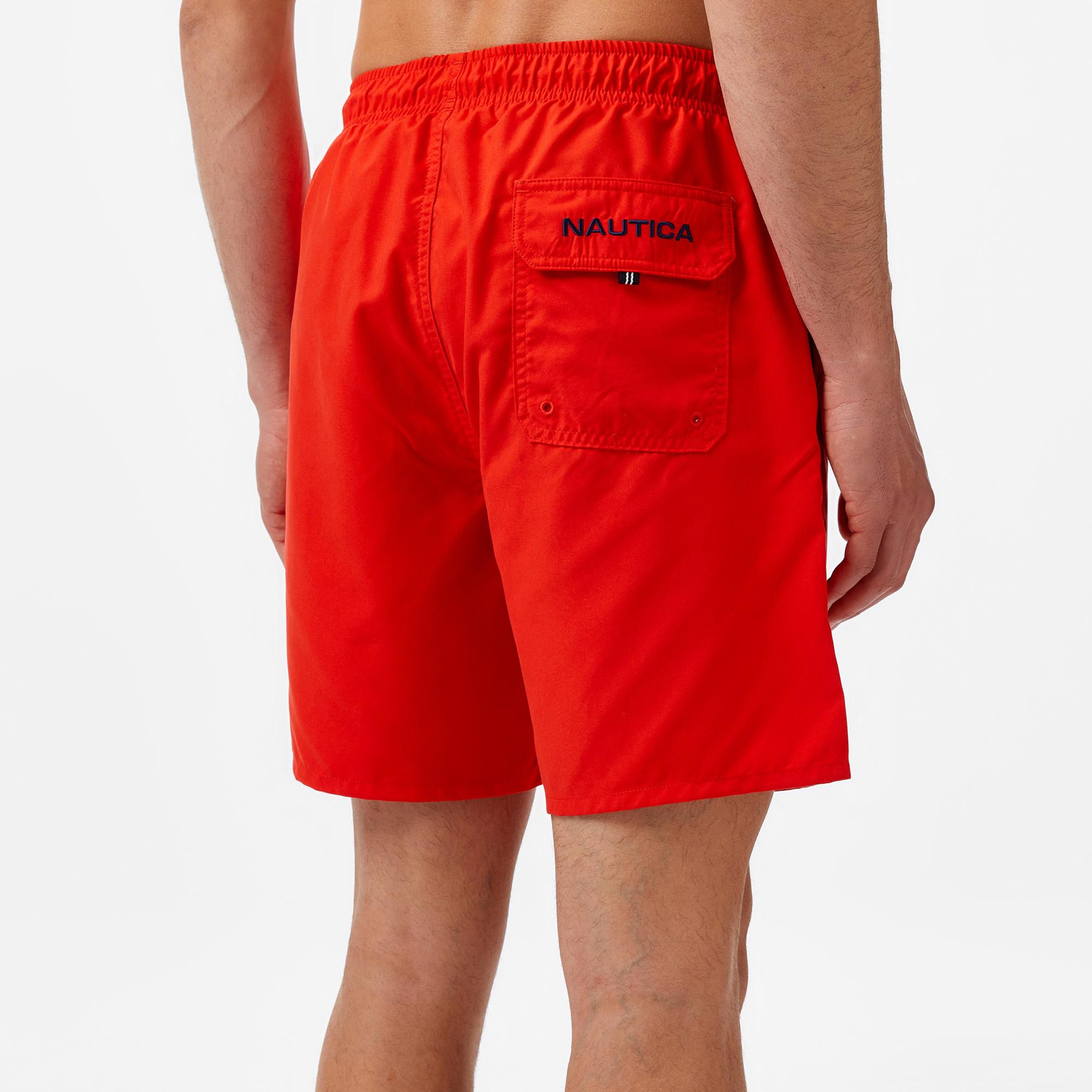 Nautica Erkek Kırmızı Regular Fit Deniz Şortu