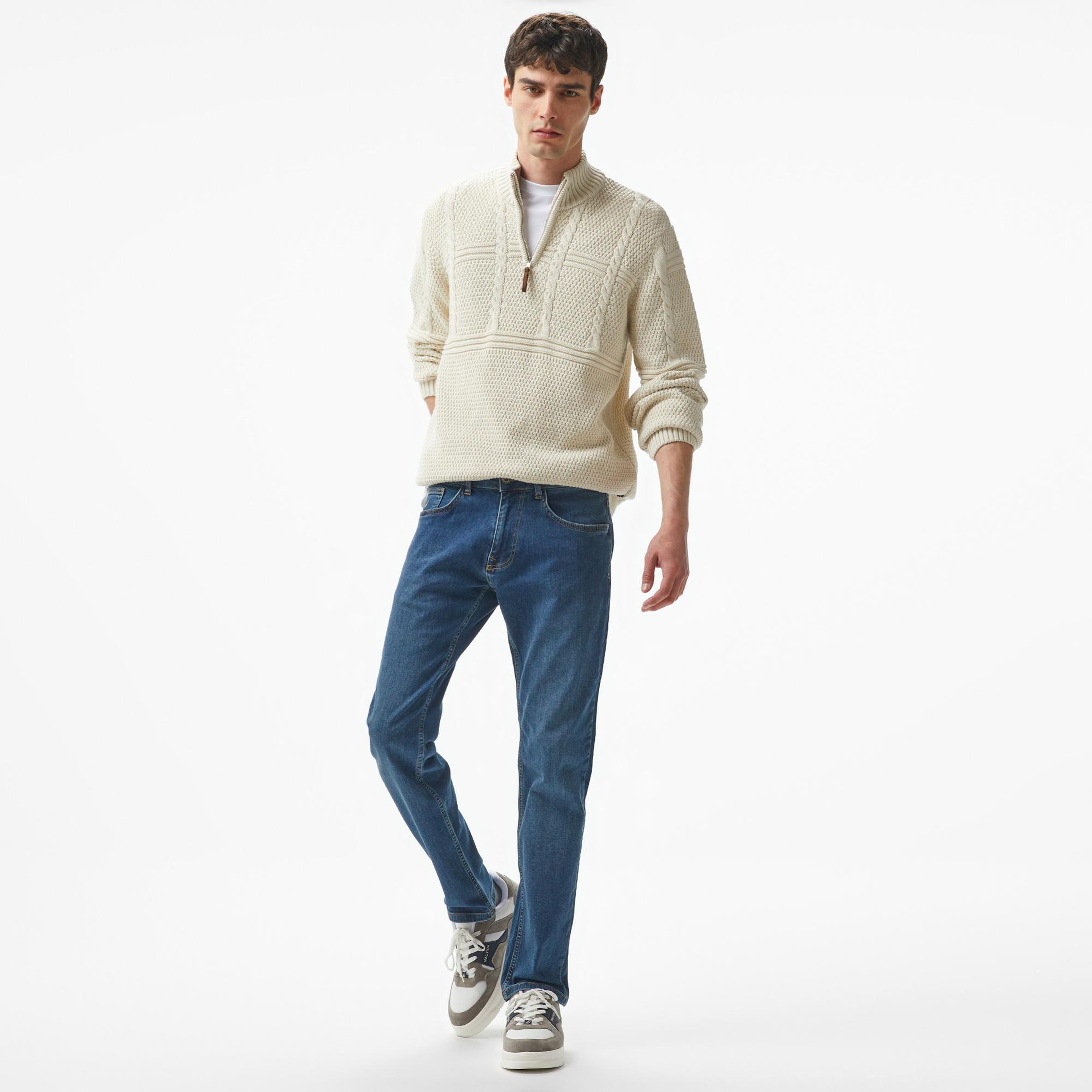 Nautica Erkek Beyaz Regular Fit Kazak