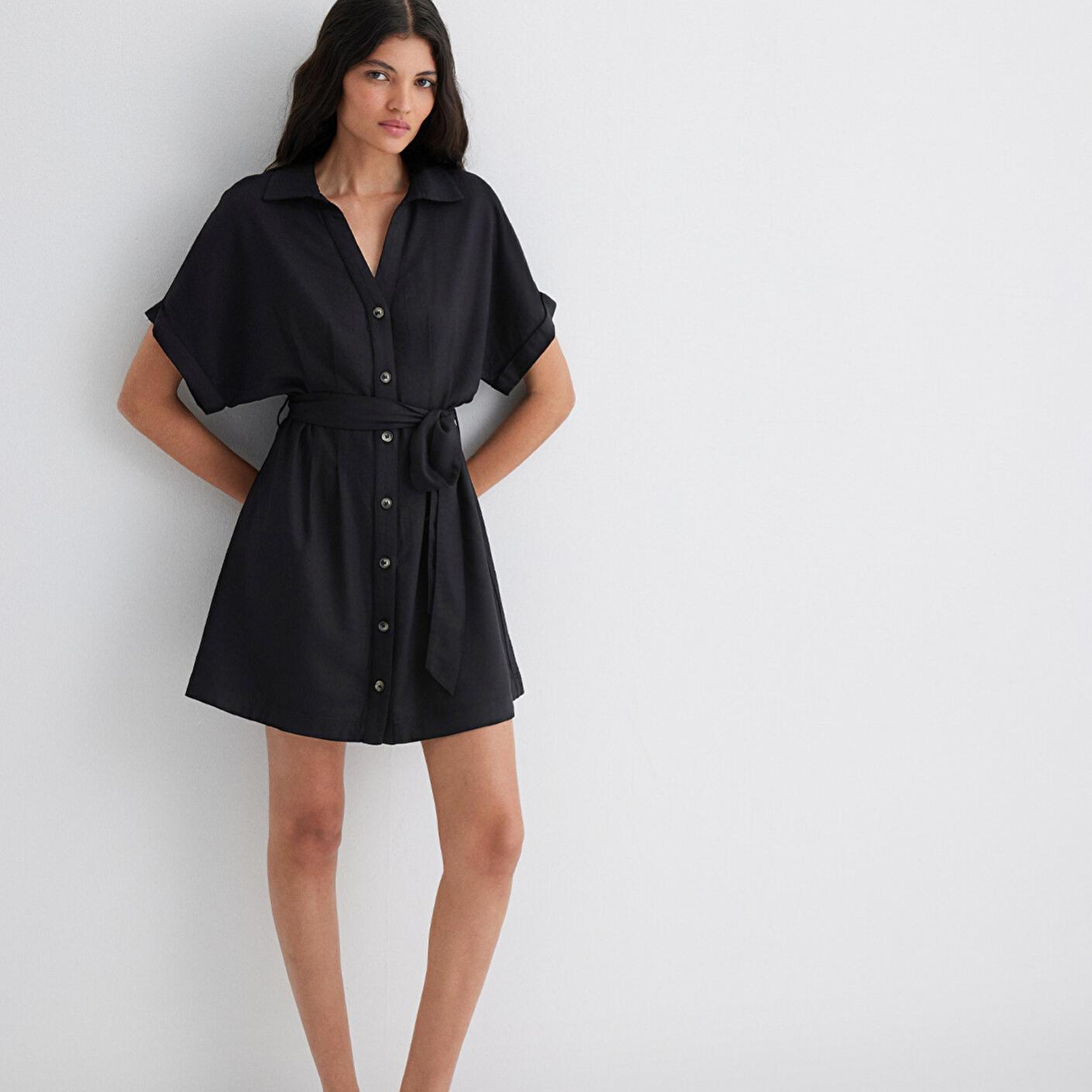 Mavi Siyah Elbise 1310743-900