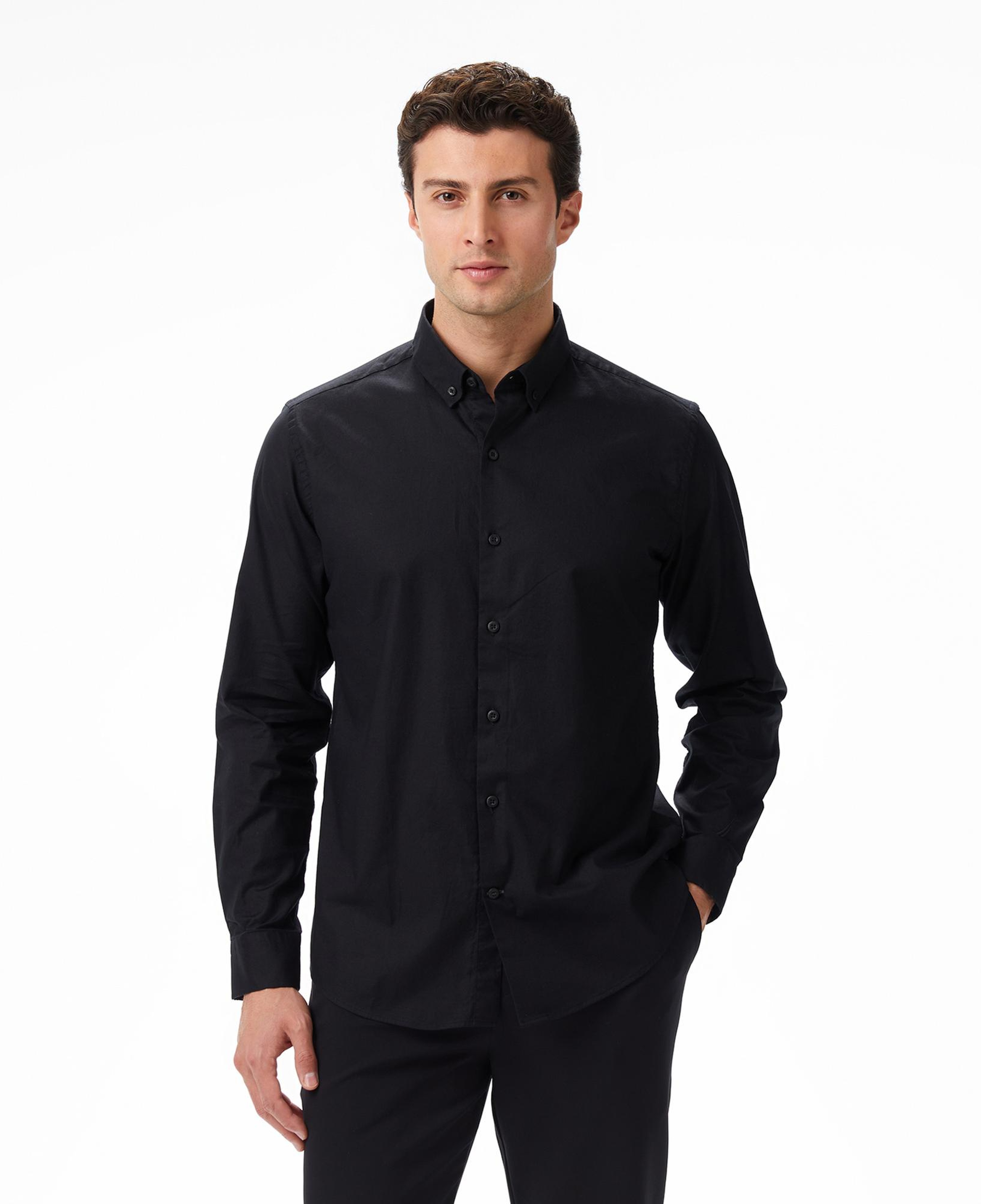 Nautica Erkek Siyah Slim Fit Gömlek