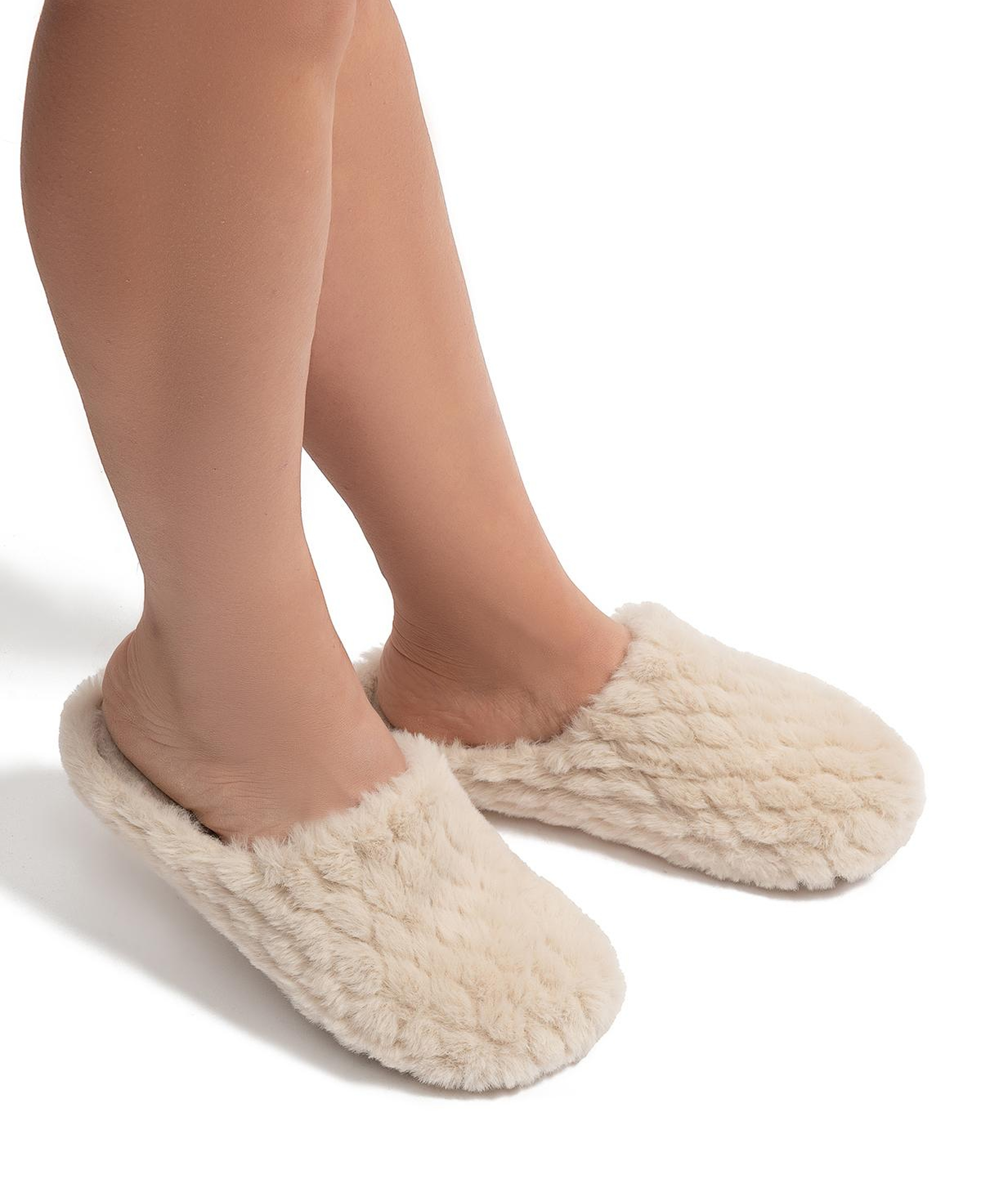 Beyonce Kadın Peluş Ev Terliği Bej 37/41