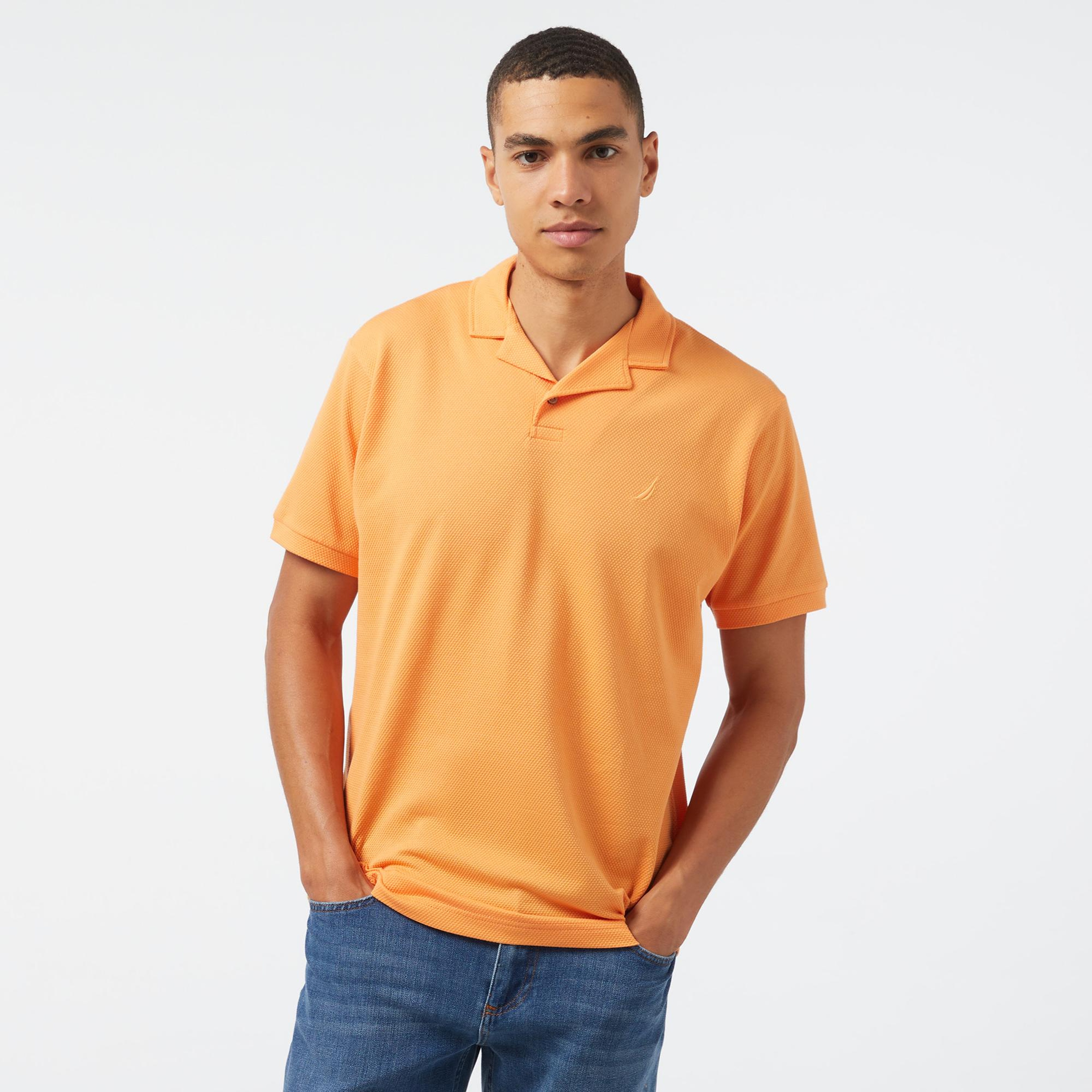 Nautica Erkek Turuncu Classic Fit Kısa Kollu Polo Yaka T-Shirt