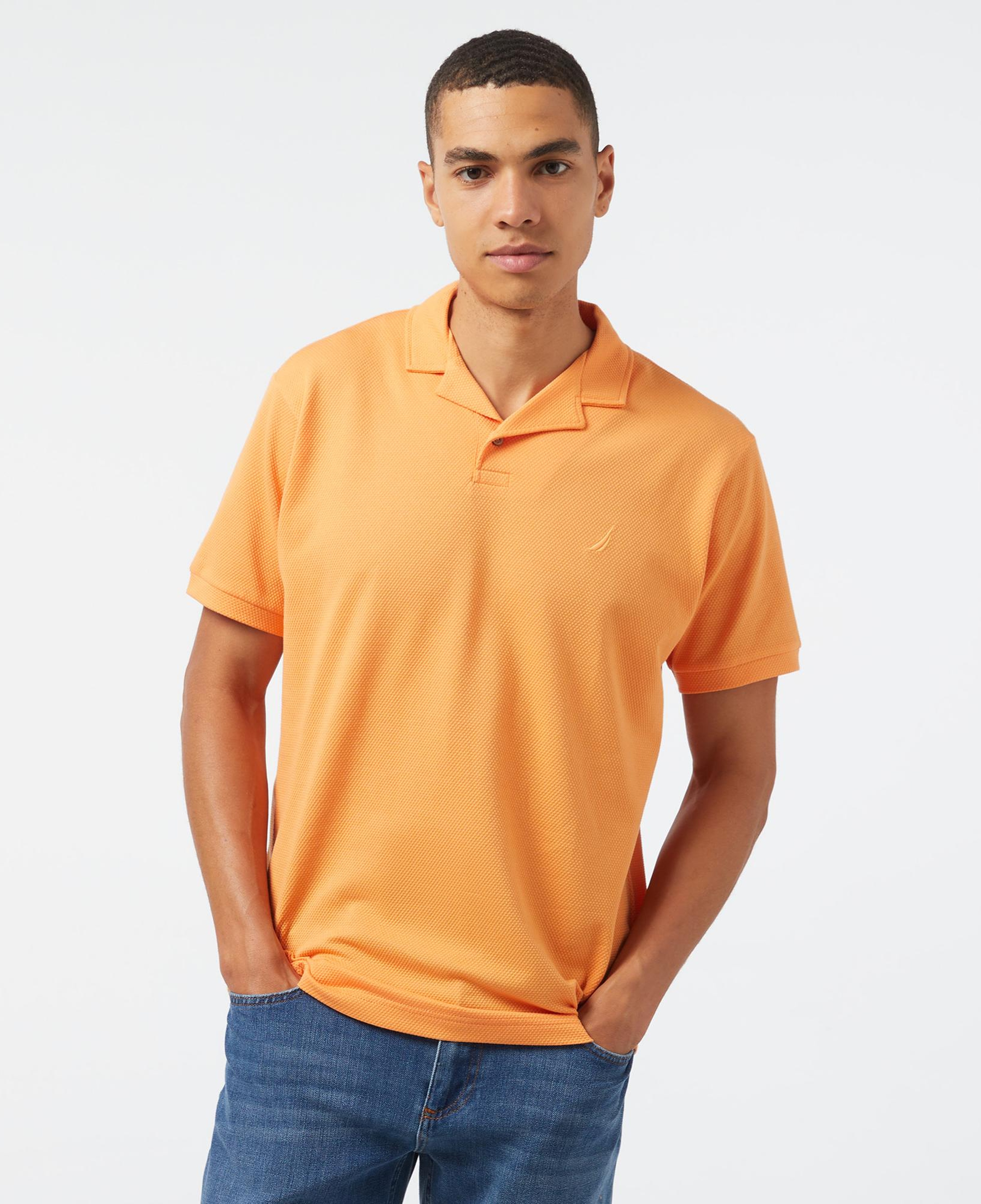 Nautica Erkek Turuncu Classic Fit Kısa Kollu Polo Yaka T-Shirt