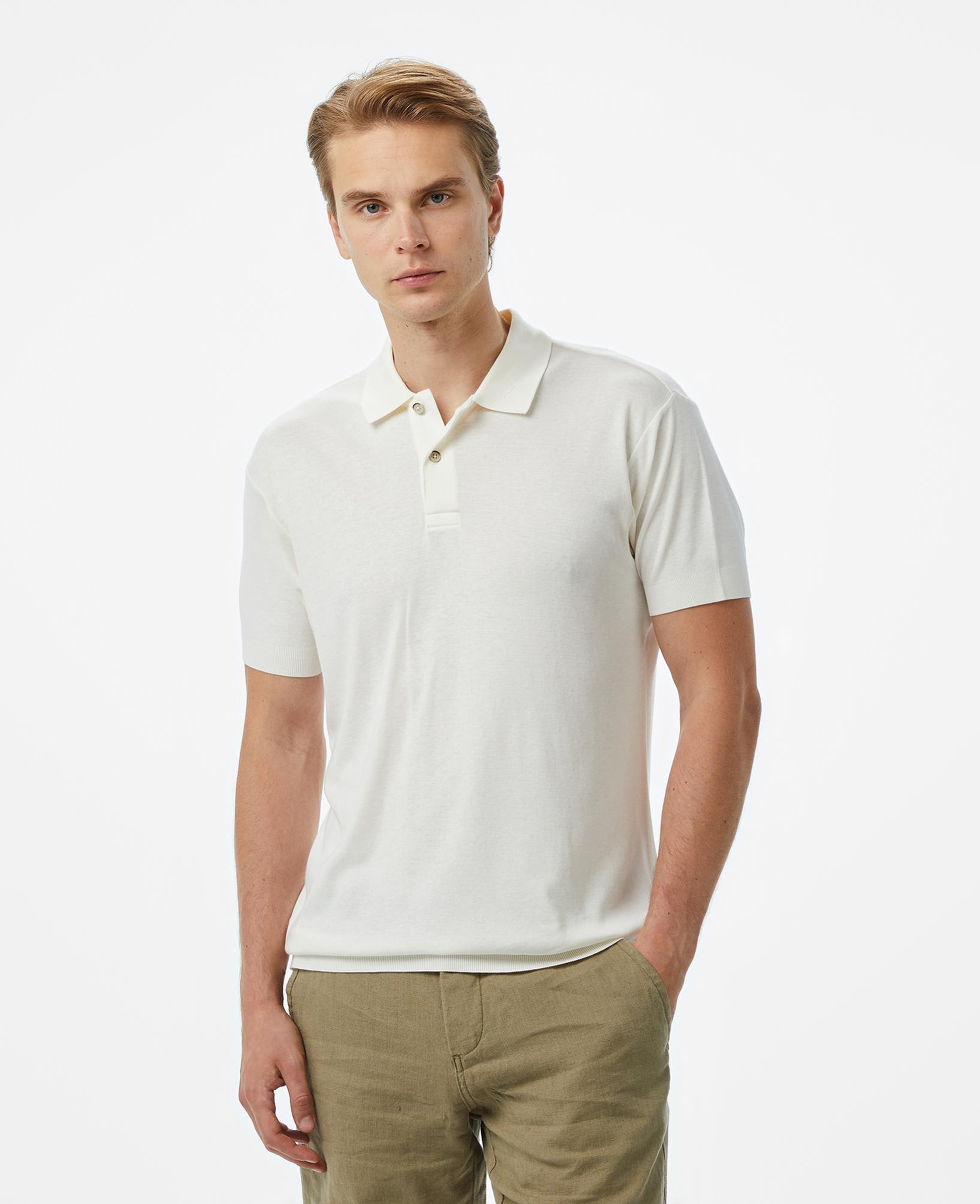 Nautica Erkek Beyaz Classic Fit Polo