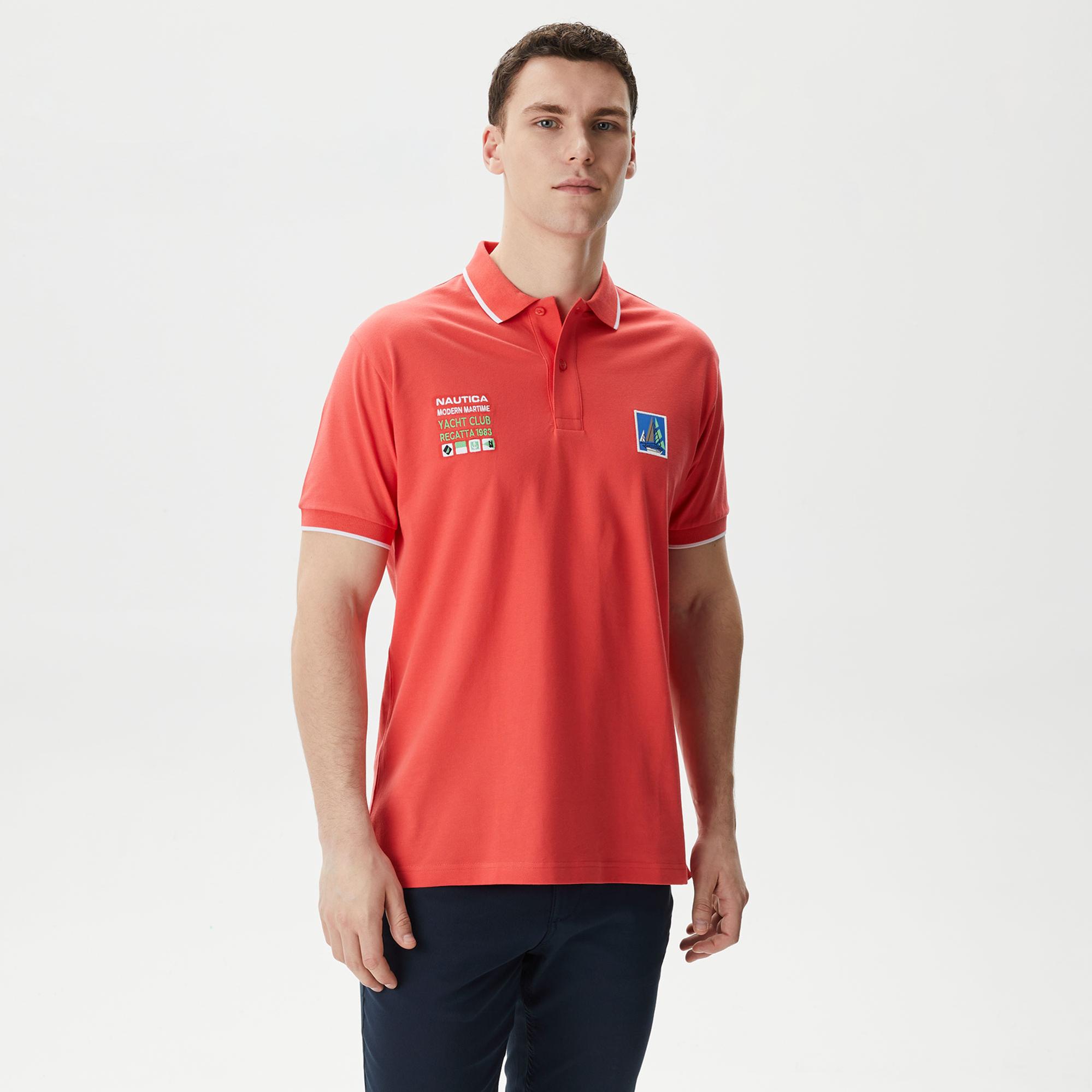 Nautica Erkek Kırmızı Classic Fit Polo Yaka T-Shirt