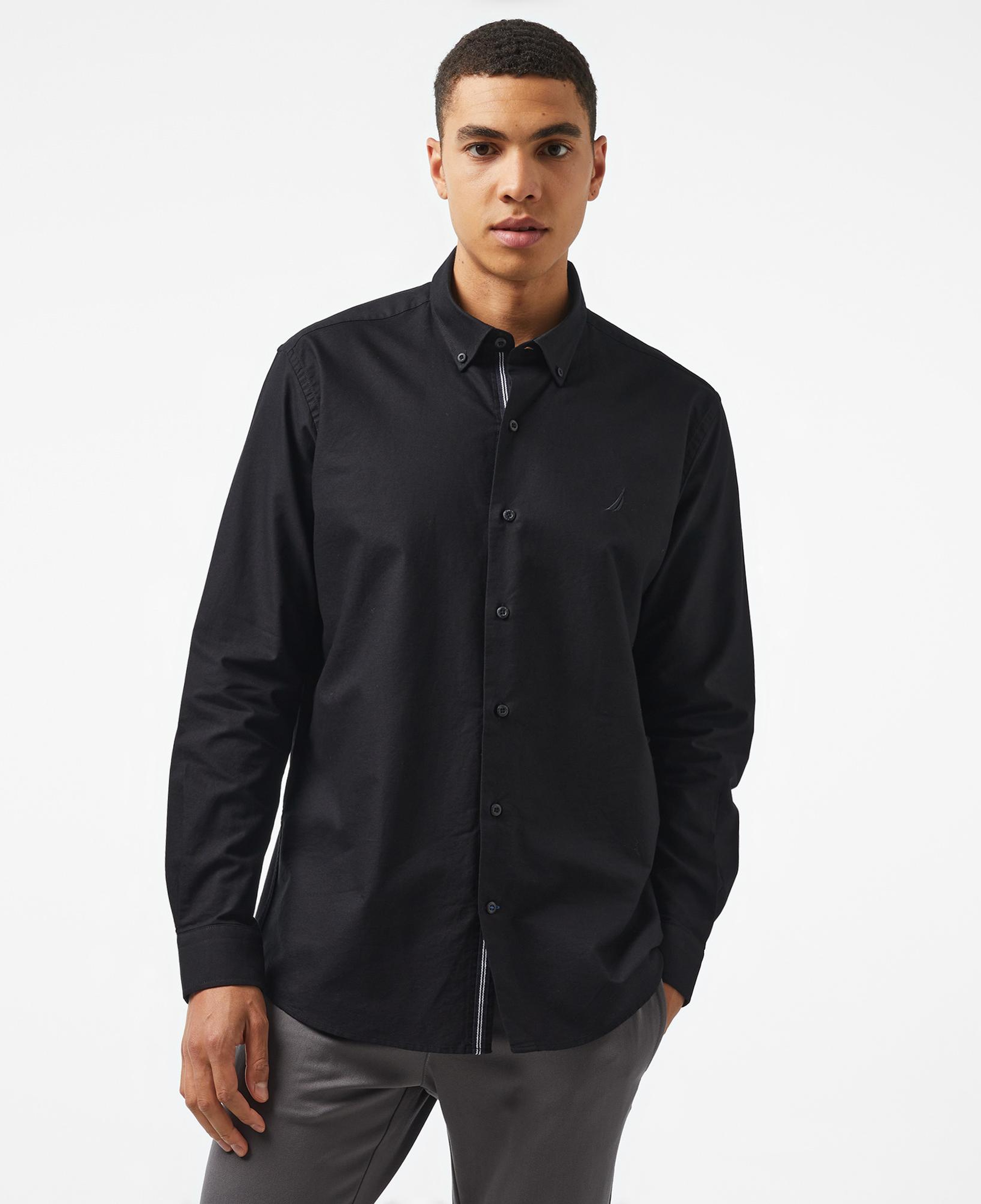 Nautica Erkek Siyah Classic Fit Gömlek