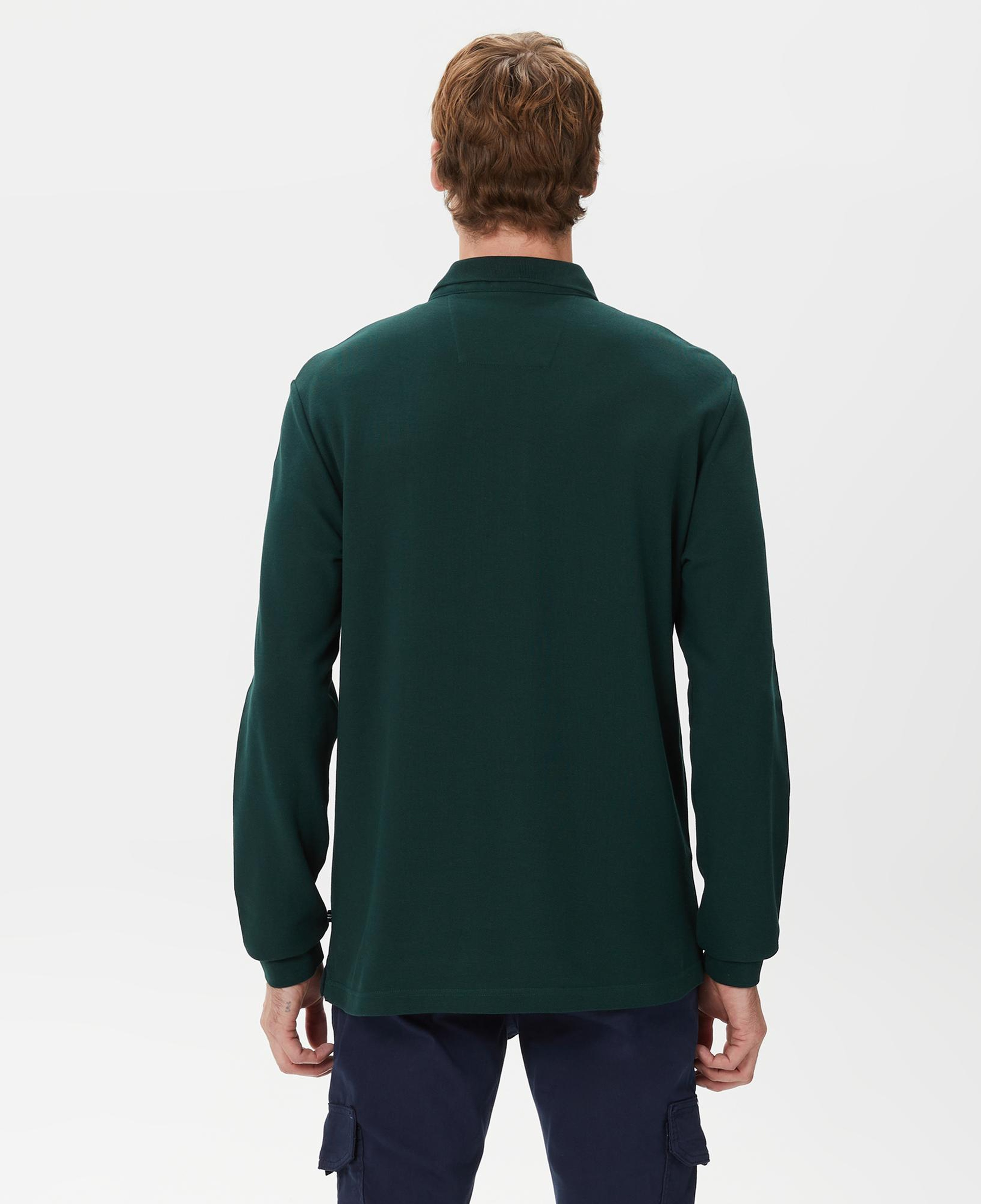 Nautica Erkek Yeşil Classic Fit Uzun Kollu Polo Yaka T-Shirt