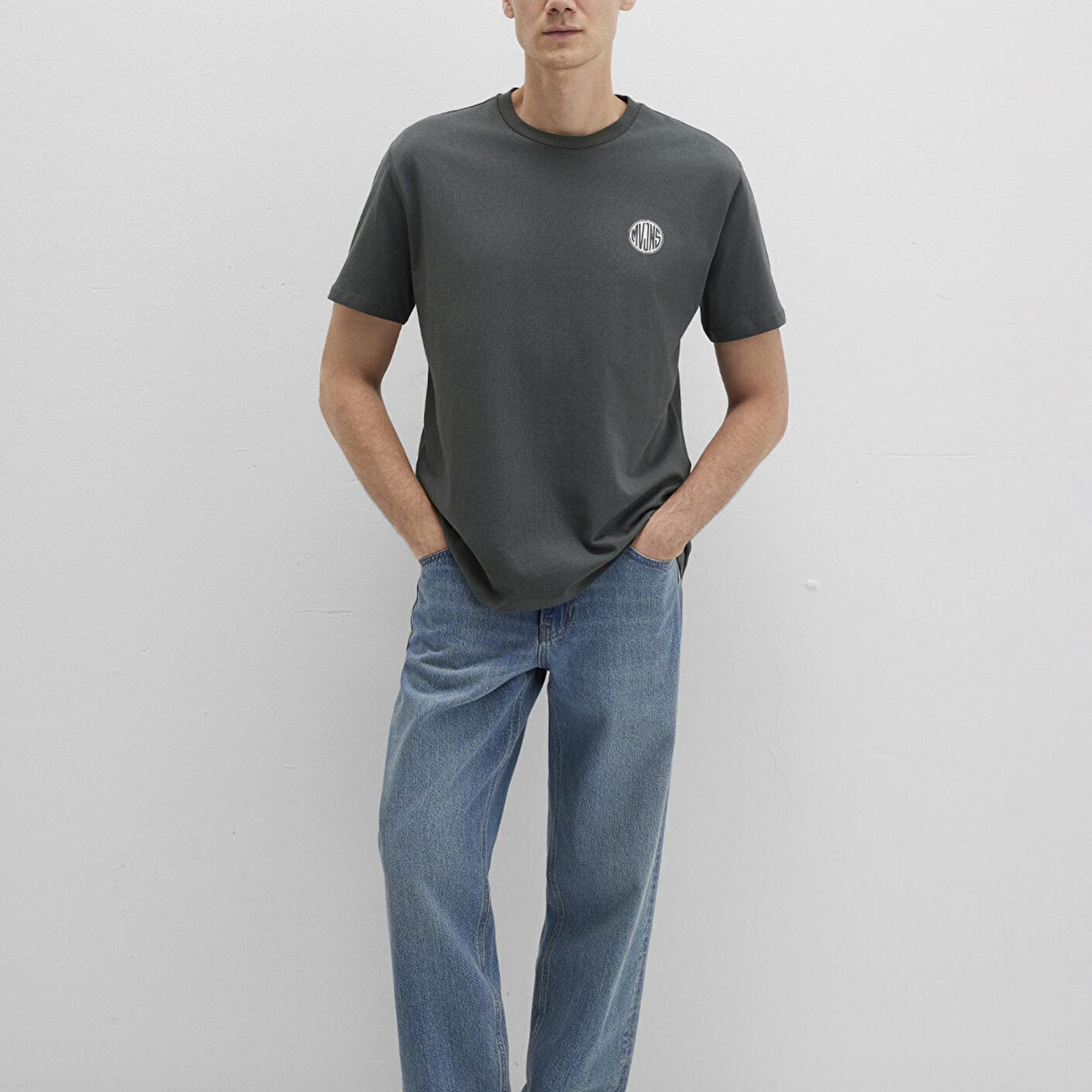 Mavi Mavi Logo Baskılı Yeşil Tişört Loose Fit / Bol Rahat Kesim 0613014-71598