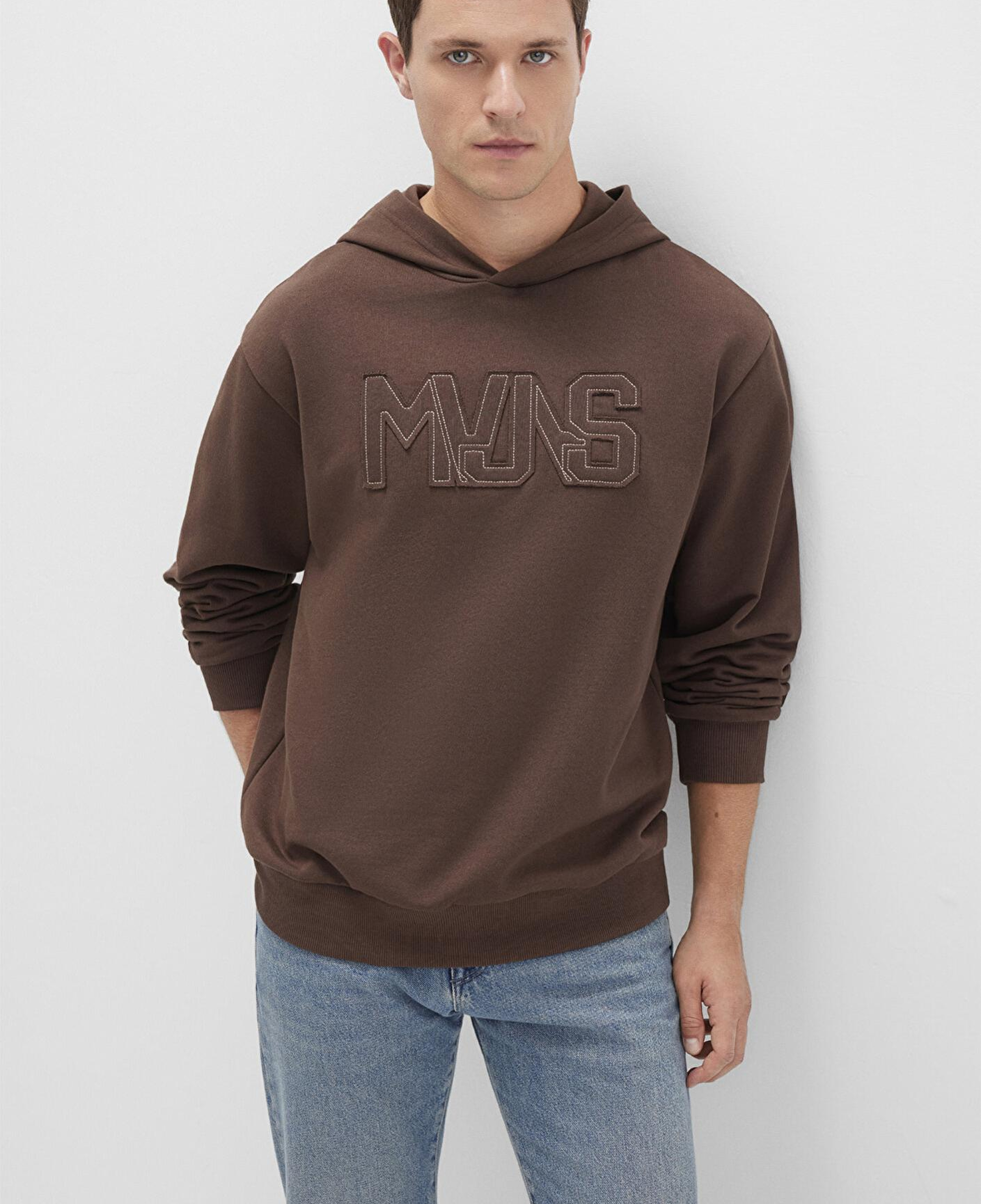Mavi MVJNS Baskılı Kapüşonlu Kahverengi Sweatshirt 0S10346-88067