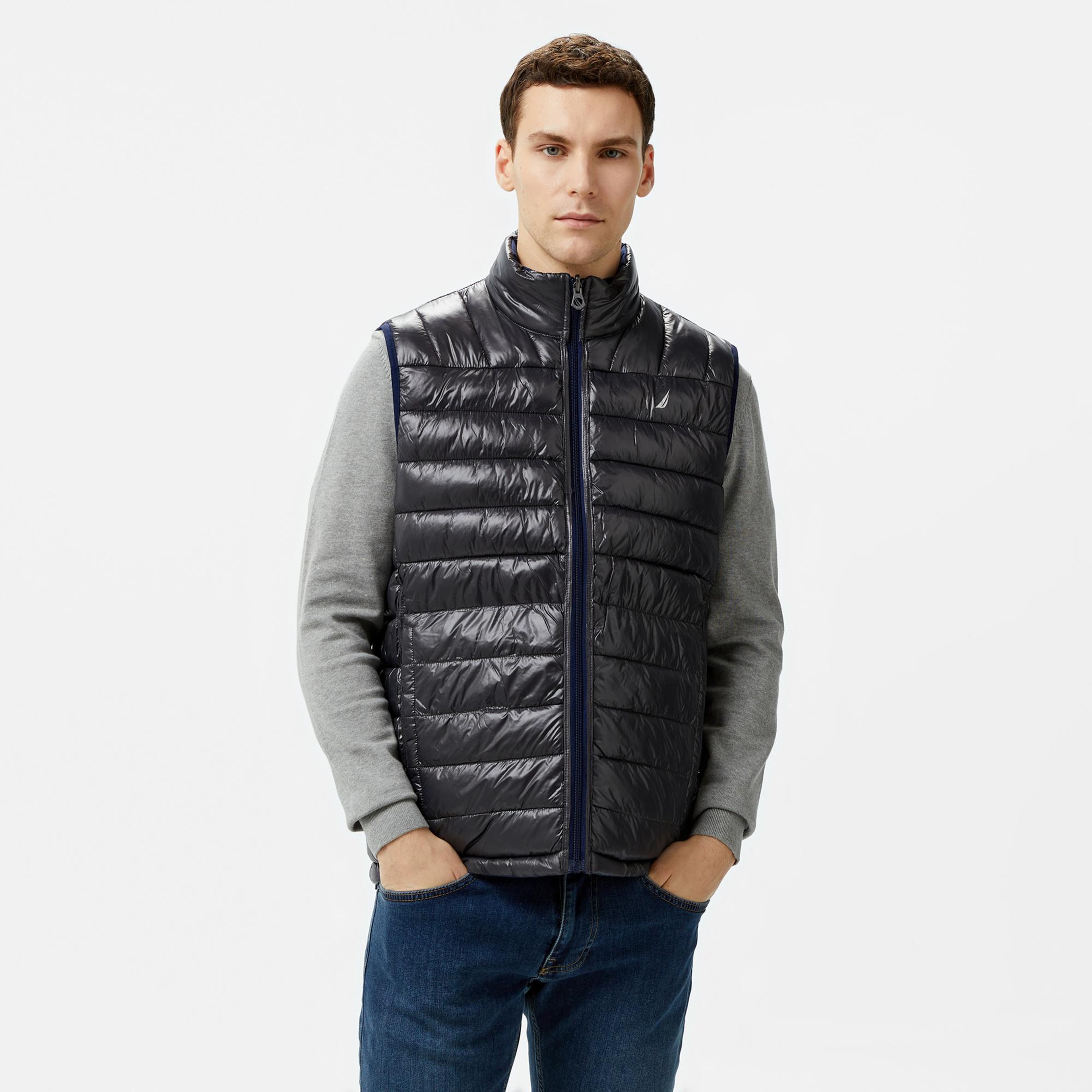 Nautica Erkek Lacivert & Gri Çift Taraflı Yelek