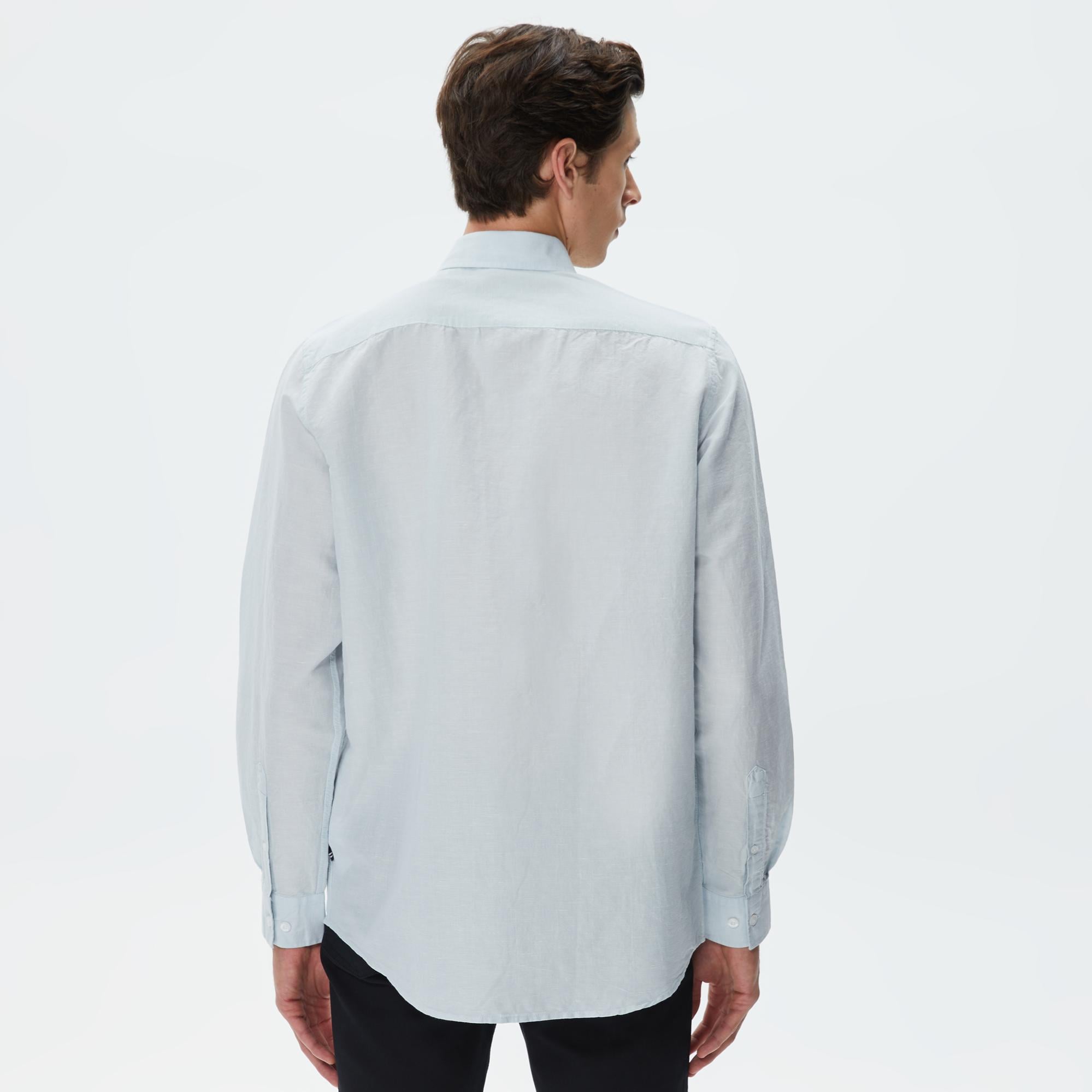 Nautica Erkek Mavi Classic Fit Gömlek