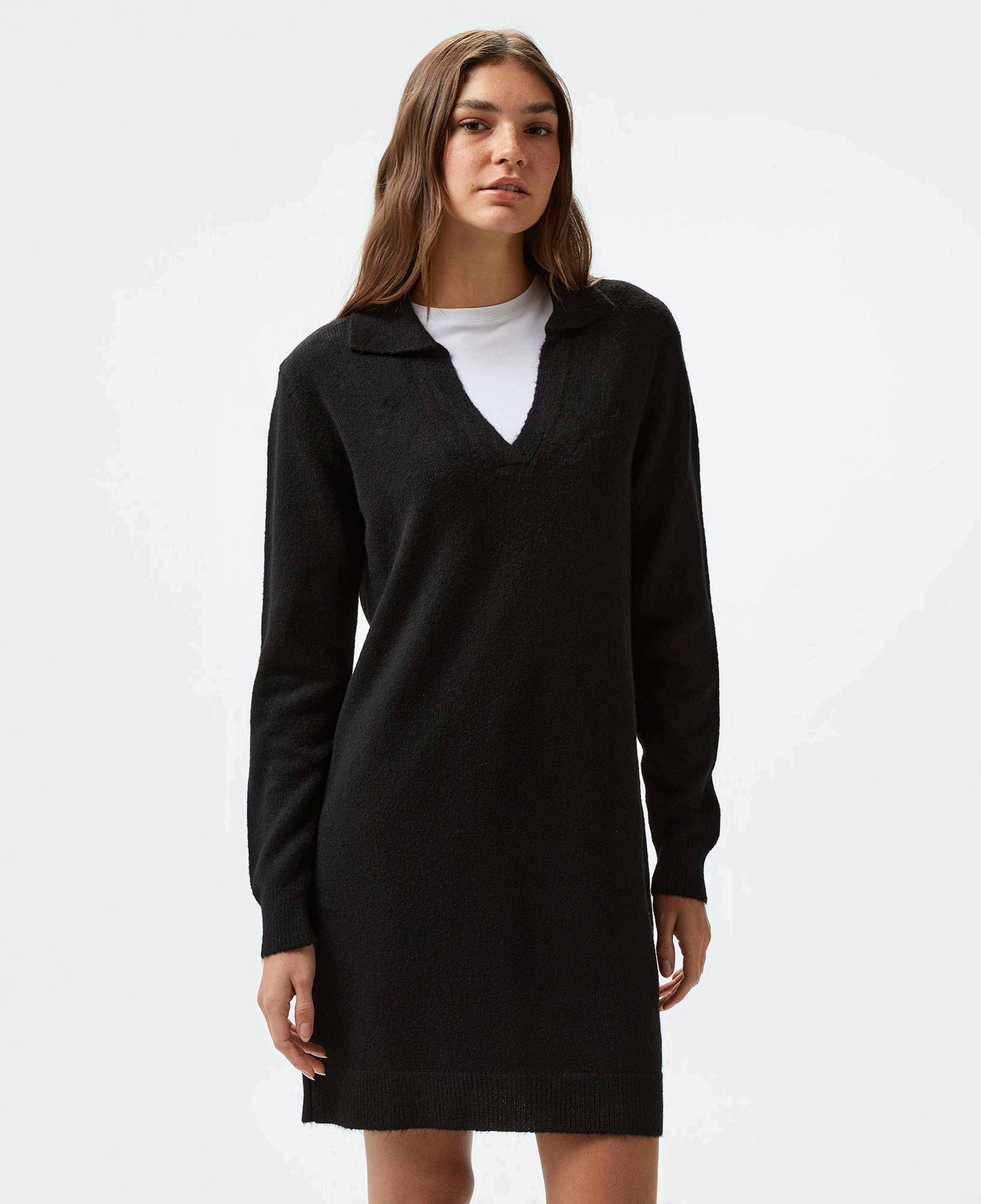 Nautica Kadın Siyah Uzun Kollu Regular Fit Elbise