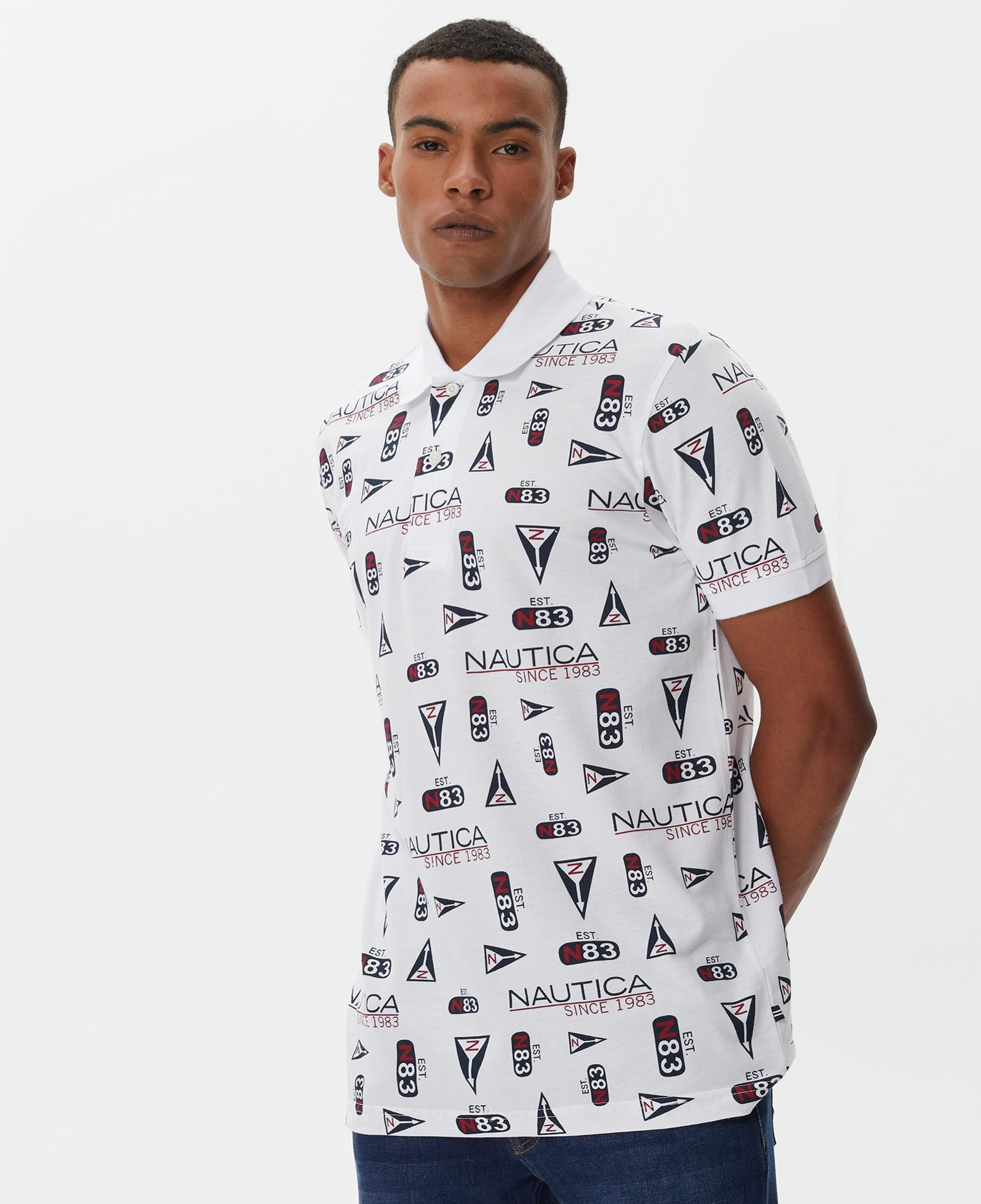 Nautica Erkek Beyaz Kısa Kollu Polo Yaka T-Shirt