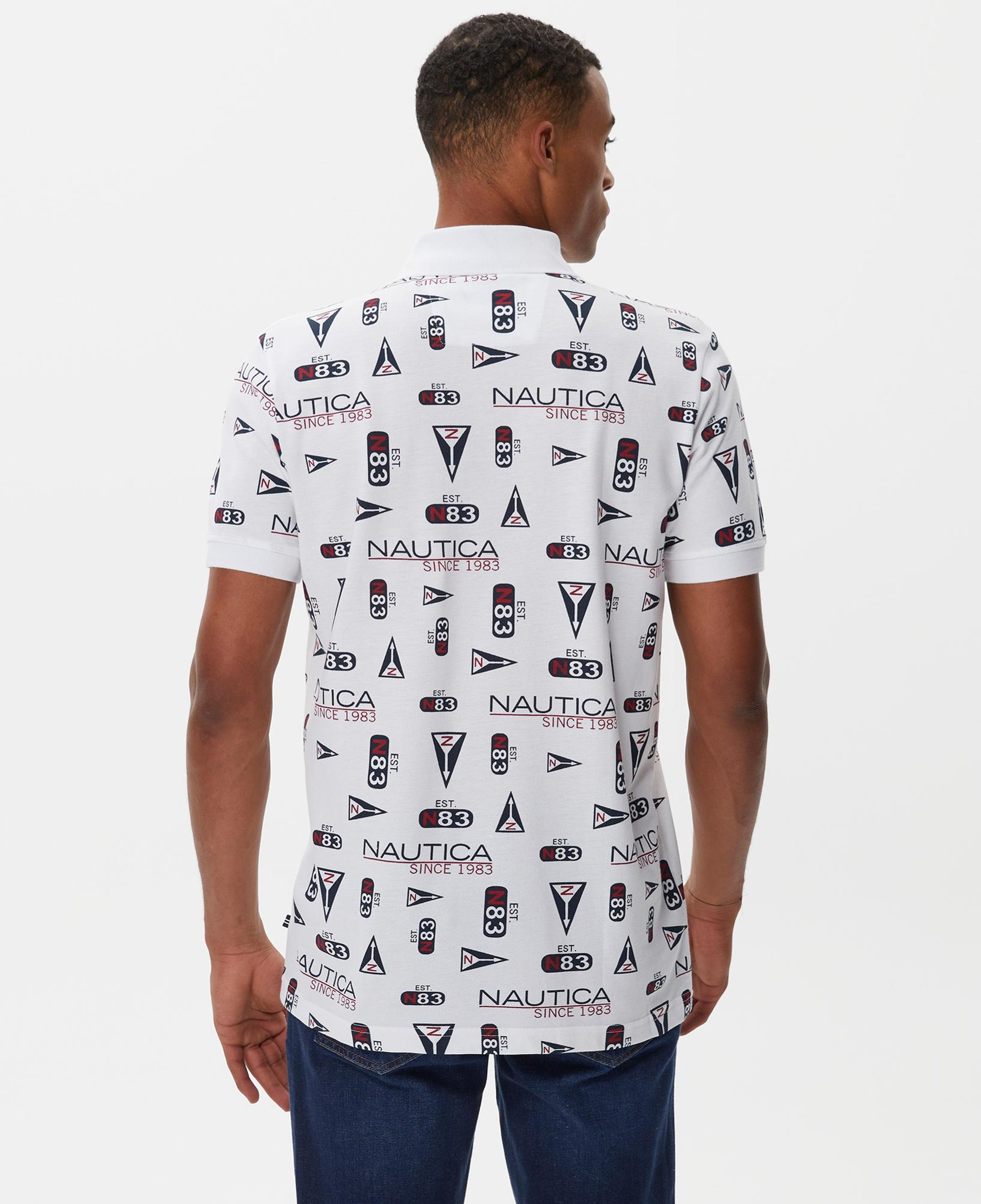 Nautica Erkek Beyaz Kısa Kollu Polo Yaka T-Shirt